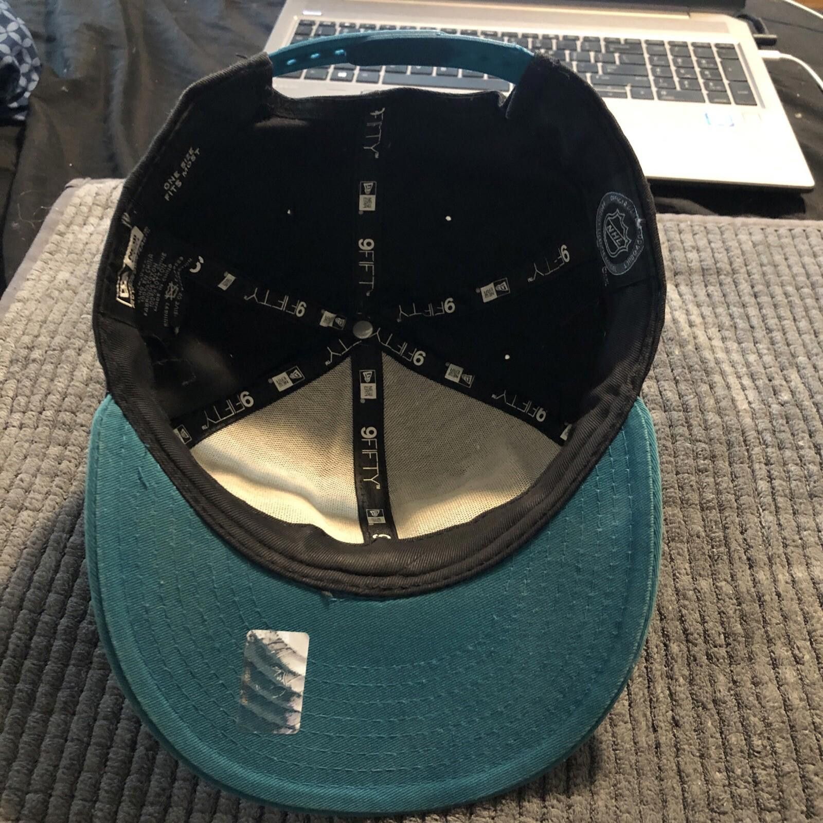 New Era New Era NHL San Jose Sharks Hockey Hat Teal & Black Cap Size ONE SIZE - 6 Thumbnail