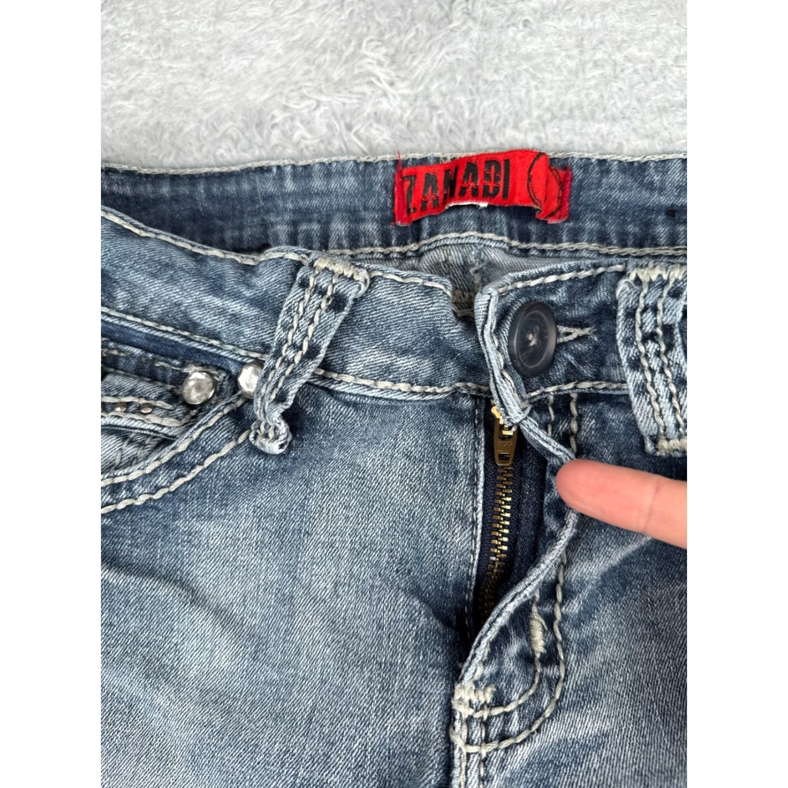 Vintage Zanadi Jeans Women Capri 6 Blue Denim Cotton Blend Low Rise 26x18 Size 28" / US 6 / IT 42 - 5 Thumbnail