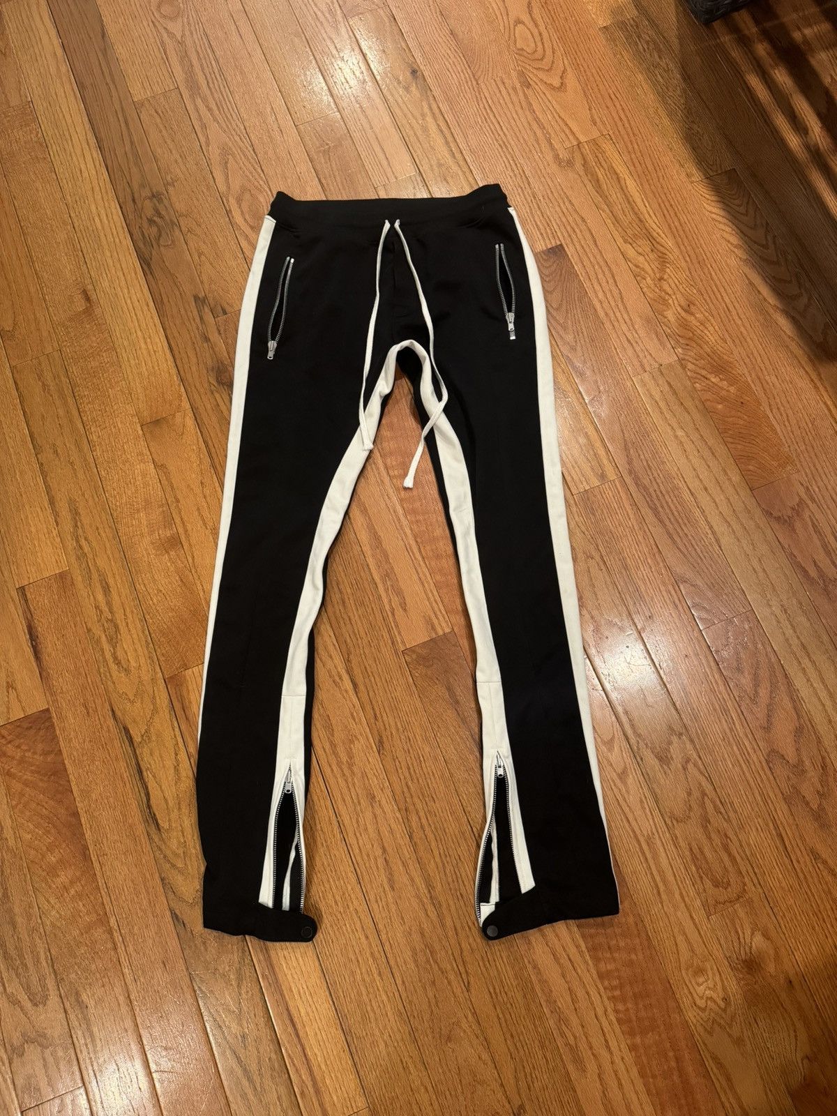 image of Fear Of God Black White Track Pants, Men's (Size 32)