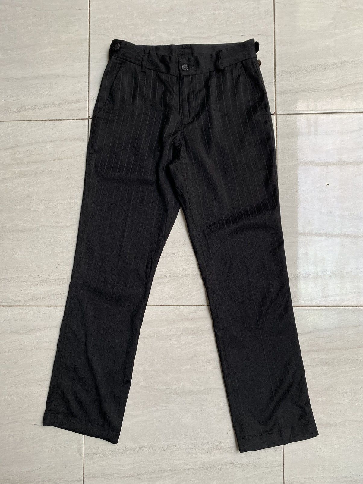 Other Suggestion Black Striped Pants Size US 29 - 7 Thumbnail