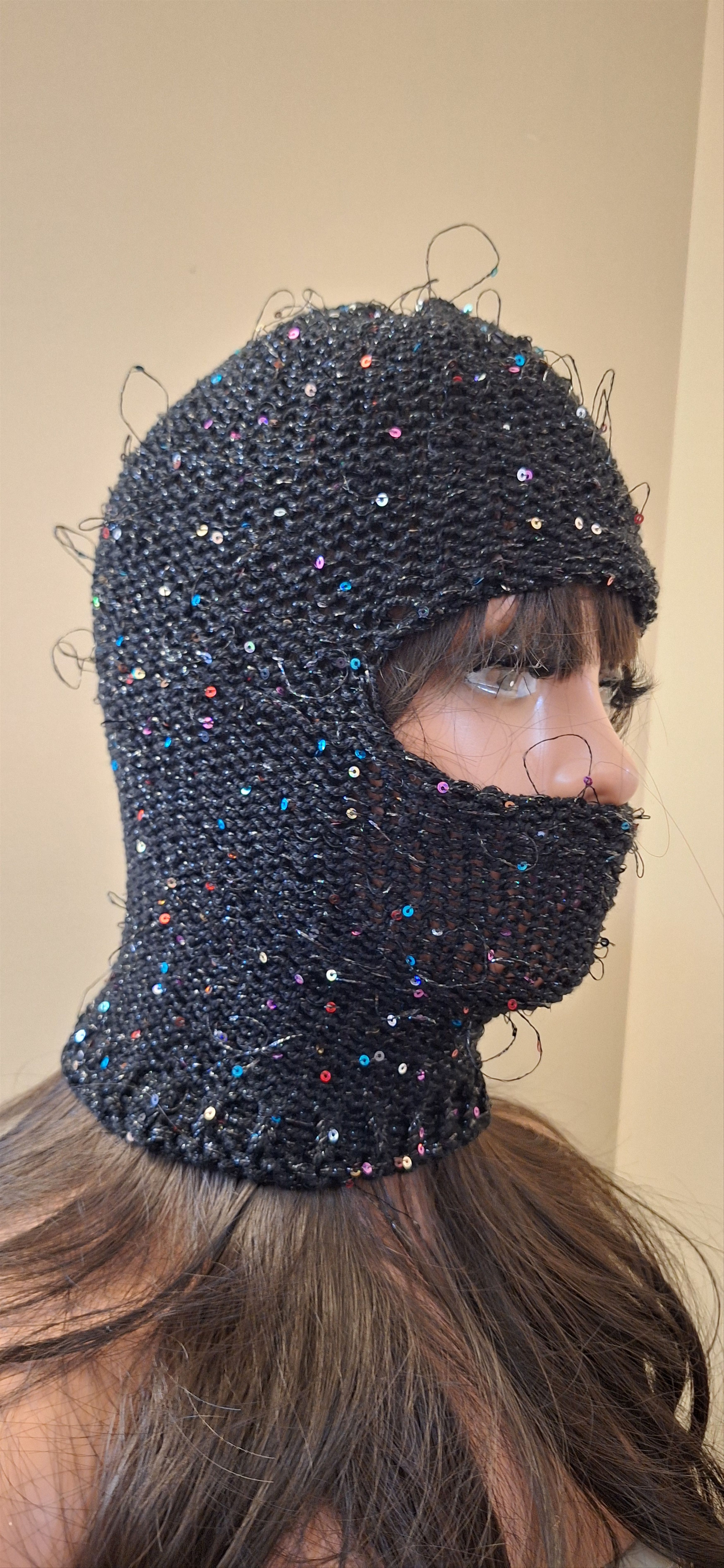 Other Fiber Riot 04- Sequin Black Balaclava Size ONE SIZE - 4 Thumbnail