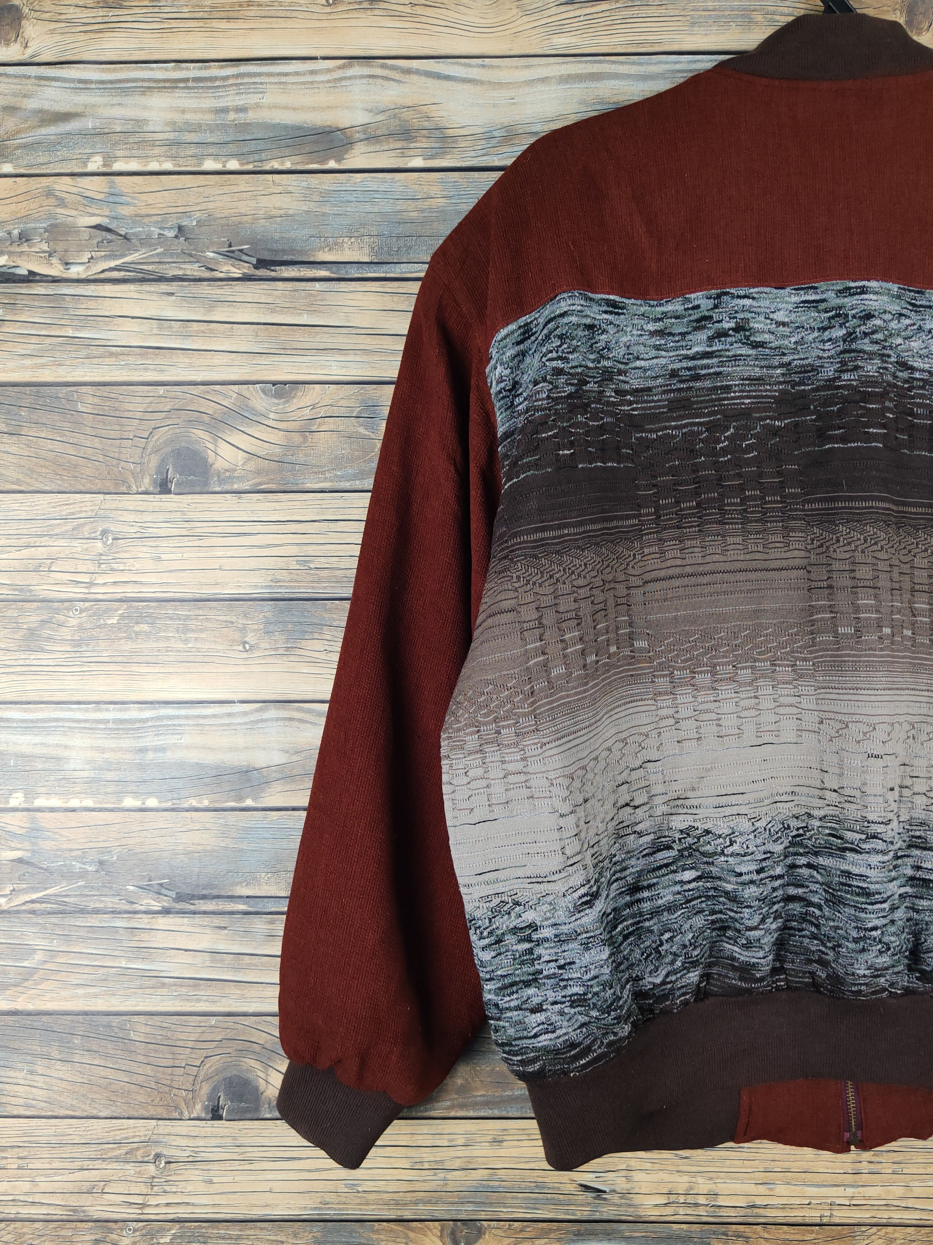 Japanese Brand Prio Alegre Dark Brown Sweater #W2054 Size US XL / EU 56 / 4 - 8 Thumbnail