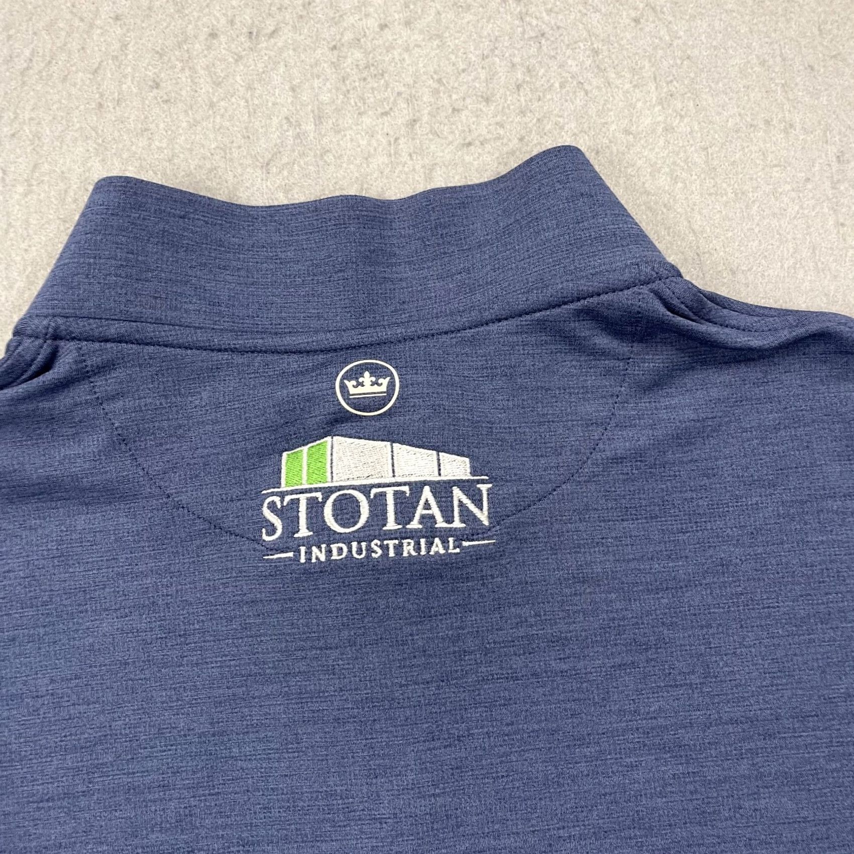 Peter Millar Peter Millar Jacket Mens XL Blue Perth Performance Golf 1/4 Zip Bob O Link Logo Shirt Mens XL Blue Perth Golf 1/4 Zip Logo Size US XL / EU 56 / 4 - 7 Thumbnail