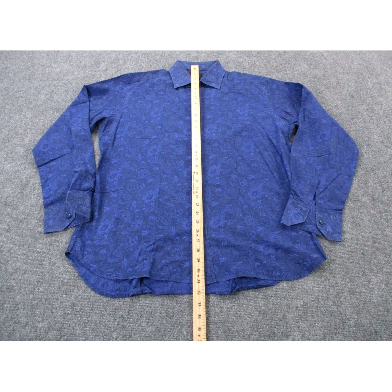 Etro ETRO Shirt Mens XL Blue Camice Paisley Dress Business Lightweight Italy Size 46R - 3 Thumbnail