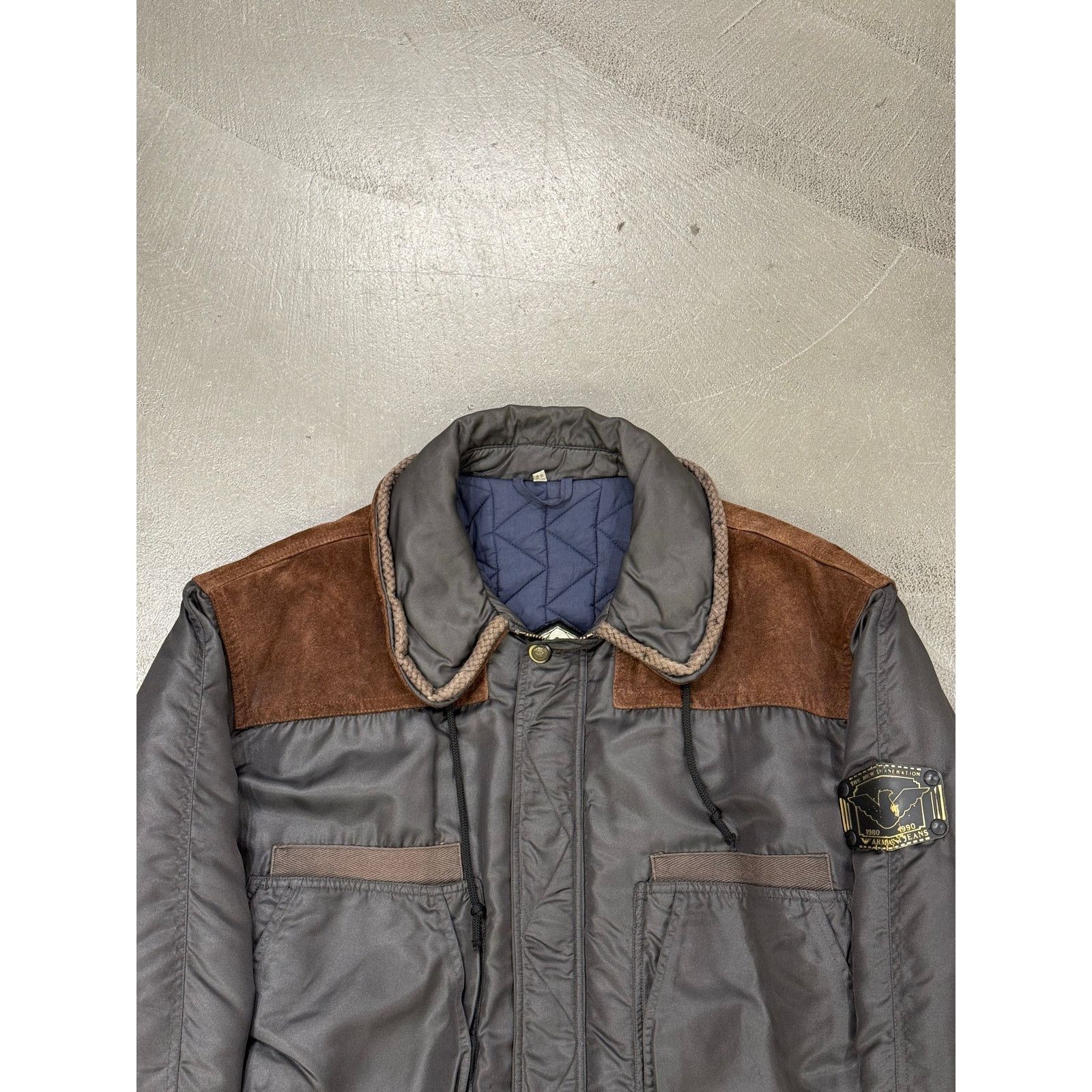 Giorgio Armani 1990s Emporio Armani aviator oversized bomber jacket Size US L / EU 52-54 / 3 - 4 Thumbnail