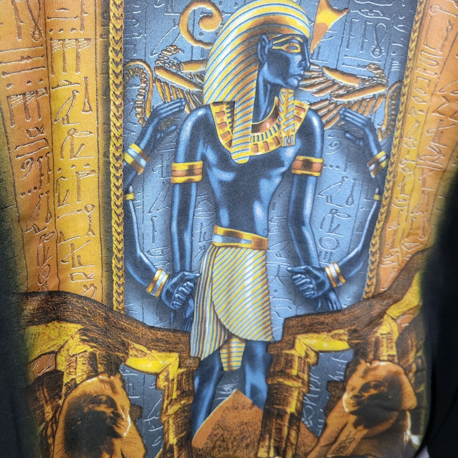 Vintage VINTAGE EGYPTIAN PHARAOH SPHINX HEIROGLYPHIC SWEATSHIRT XL Size US XL / EU 56 / 4 - 2 Thumbnail
