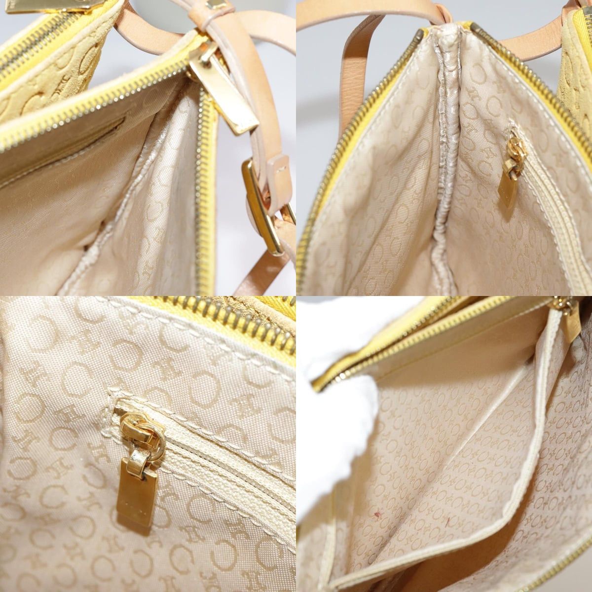 Celine CELINE C Macadam Canvas Shoulder Bag Yellow Size ONE SIZE - 12 Thumbnail