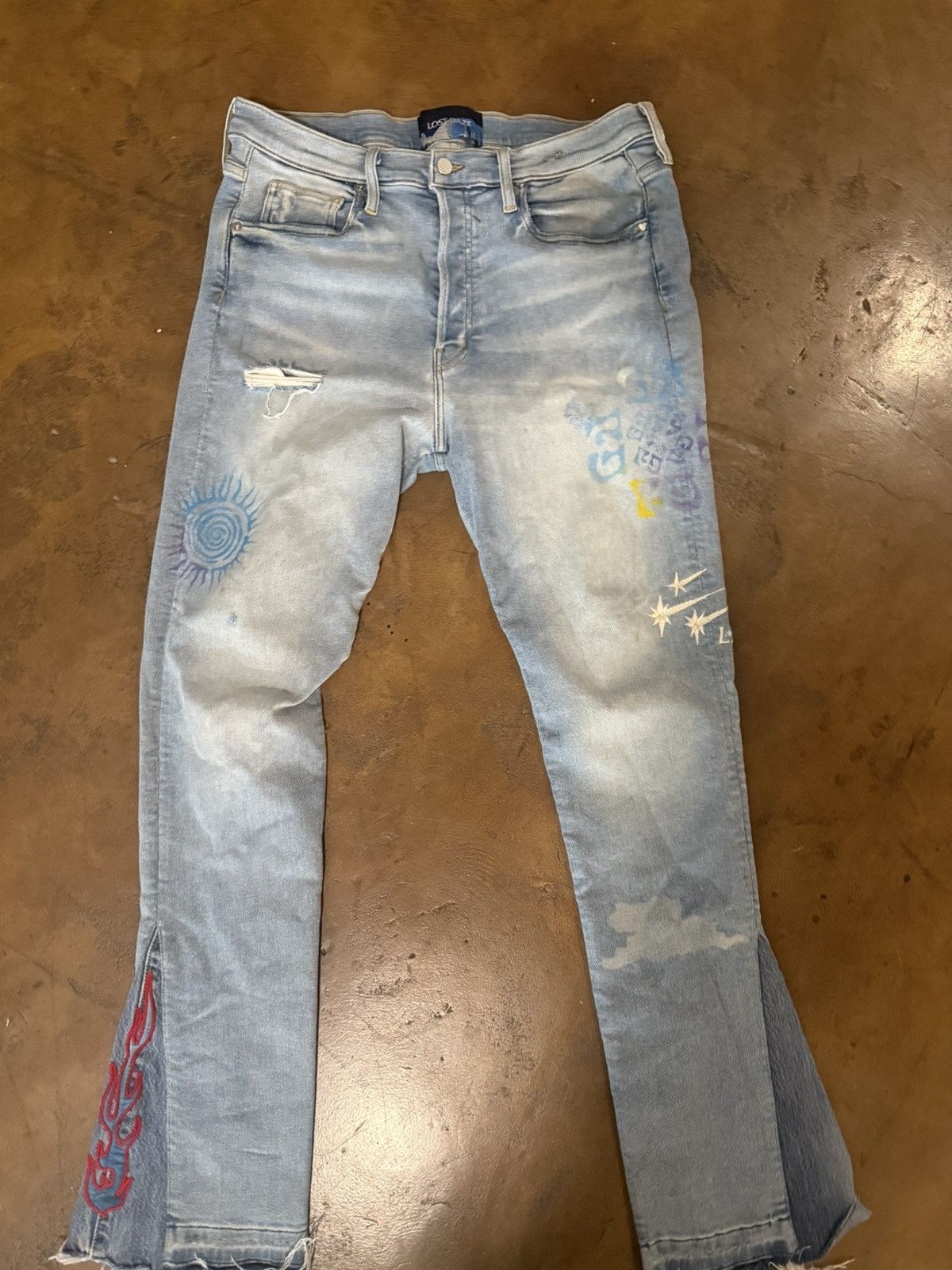 Lost Daze Lost Daze Bell bottom jeans Size US 34 / EU 50 - 1 Thumbnail