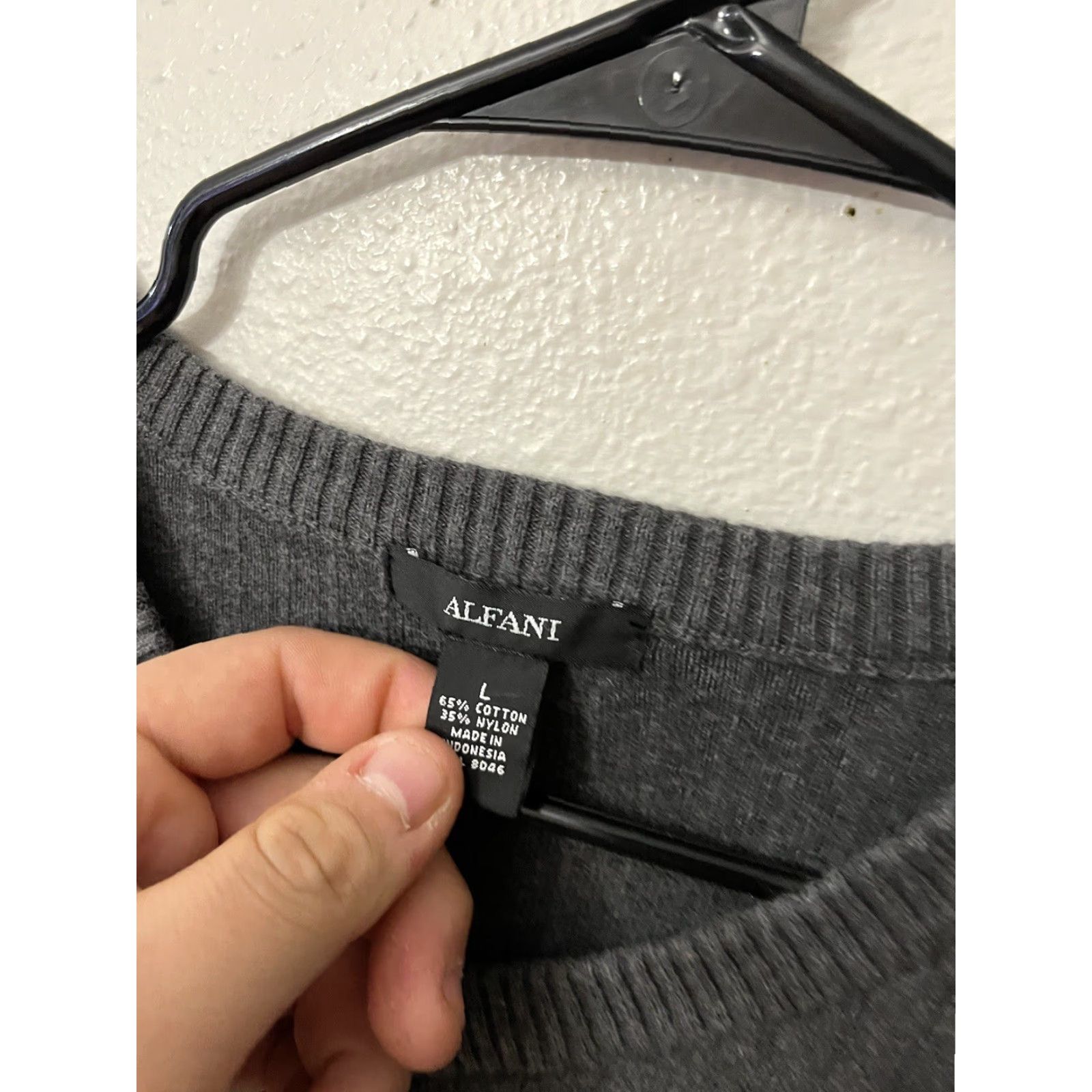 Alfani Alfani Mens Solid Long Sleeves V-Neck Pullover Sweater Grey Size Large Size US L / EU 52-54 / 3 - 2 Thumbnail