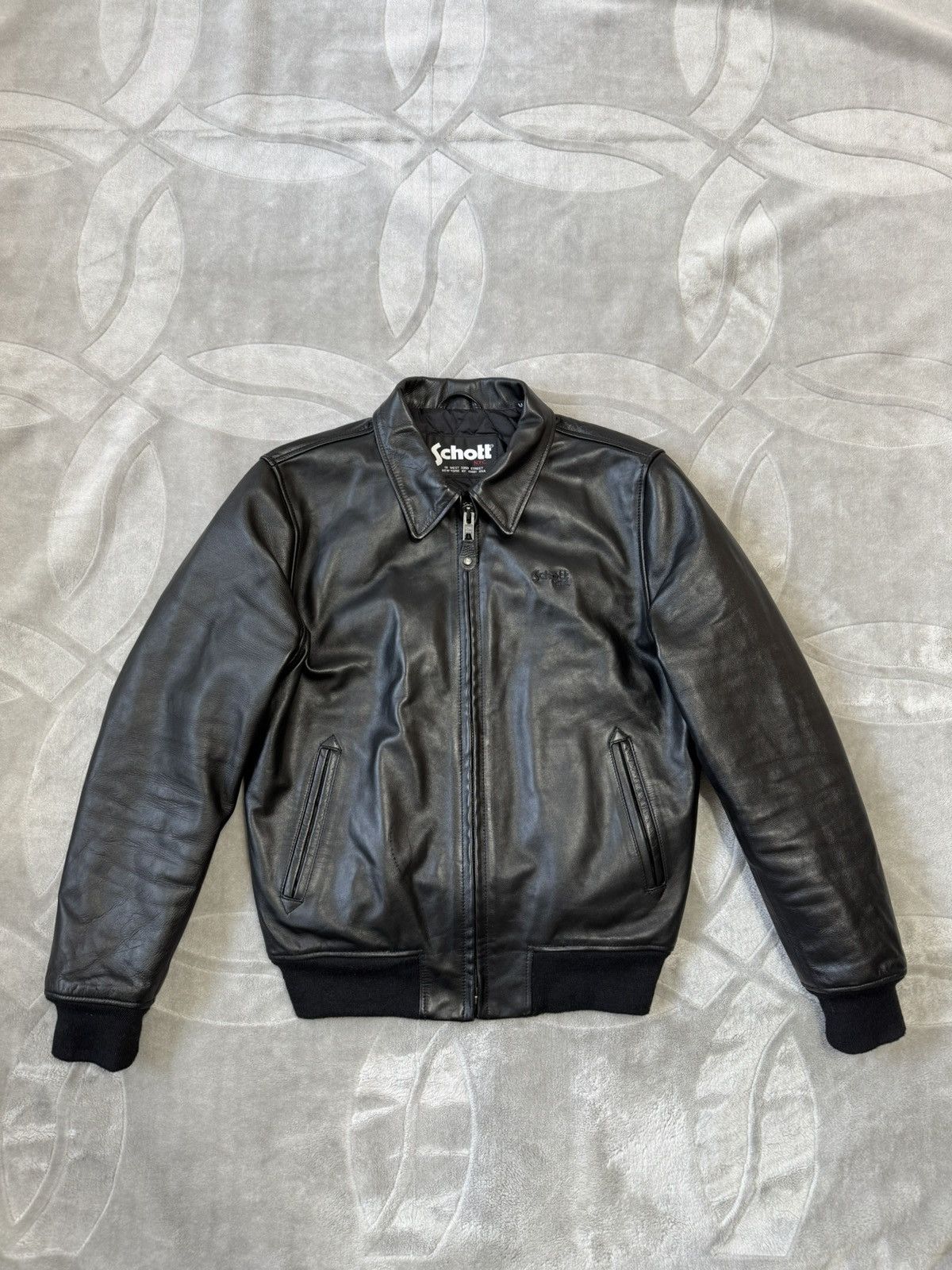 Schott N.Y.C usa LC5100RIB Leather Jacket Bomber size M
