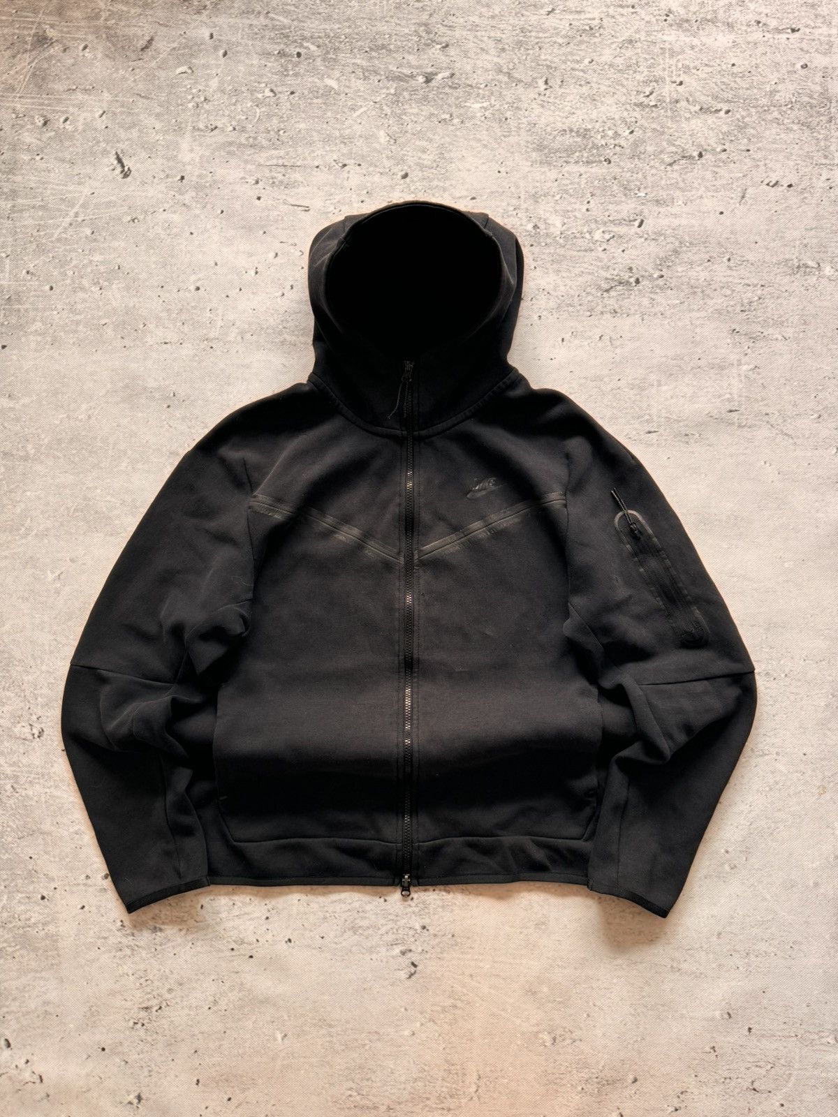 Nike × Vintage NIKE TECH FLEECE VINTAGE BASIC LOGO OVERSIZE BOXY ZIP HOODIE Size US L / EU 52-54 / 3 - 1 Thumbnail