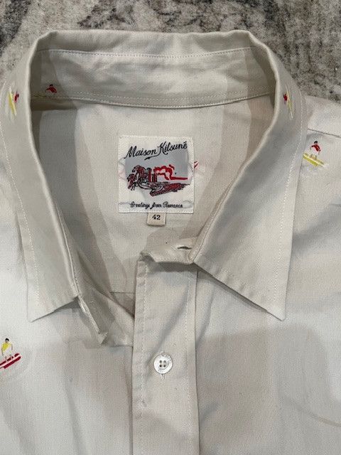 Maison Kitsune Maison Kitsuné Embroidered Oxford Button-Down (L) Size US L / EU 52-54 / 3 - 2 Thumbnail