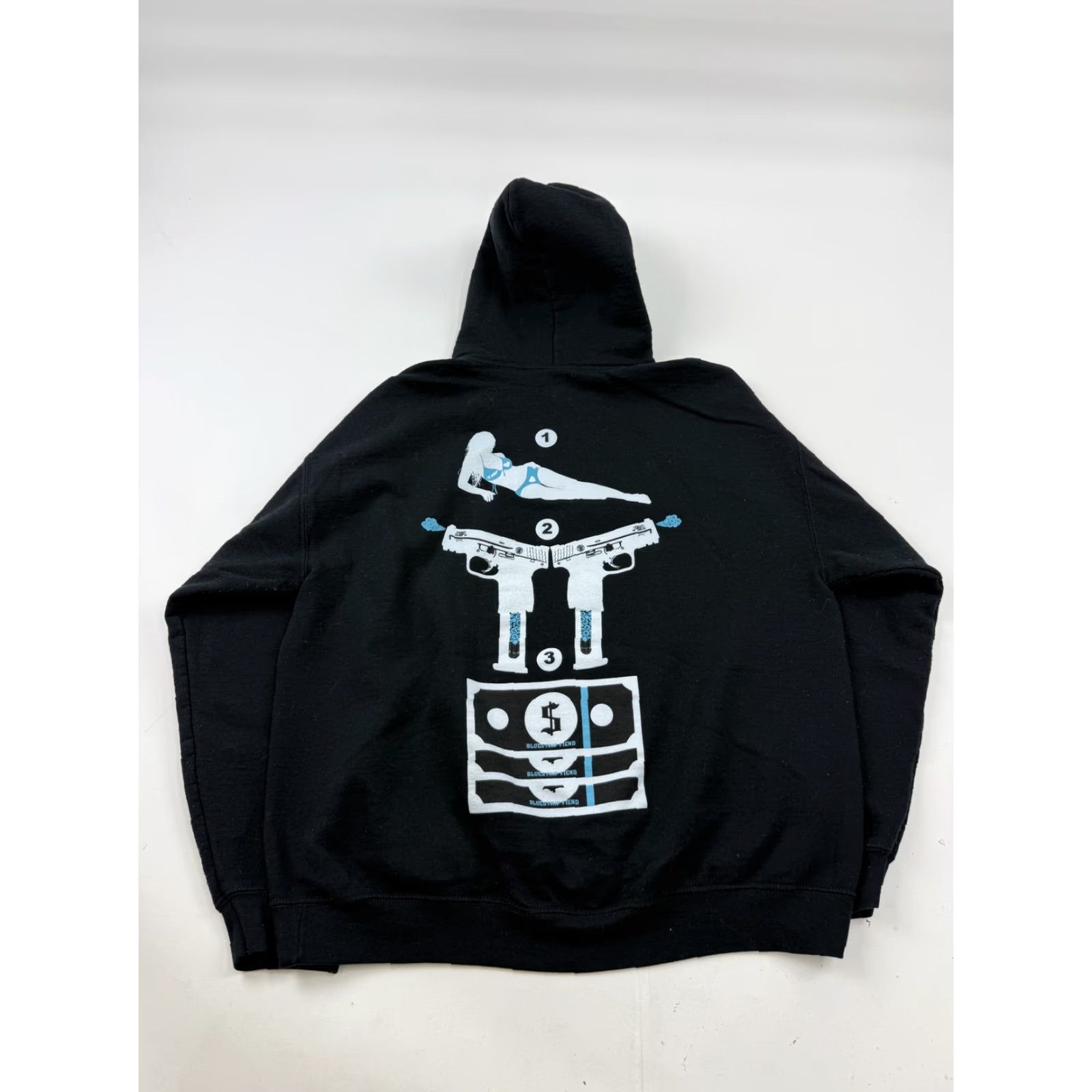 Gildan Lil Mosey Hoodie Sweatshirt Mens Large Black Blueberry Faygo Graphic Size US L / EU 52-54 / 3 - 6 Thumbnail