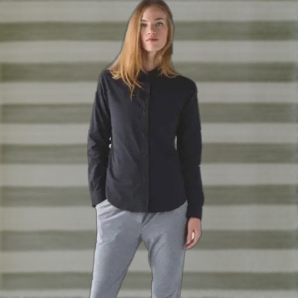 Lululemon VINTAGE Women’s Lululemon Getaway Shirt Black M Women Shirt M Black Classic Outdoor Activewear Walking Mens, Womens Size M / US 6-8 / IT 42-44 - 1 Thumbnail