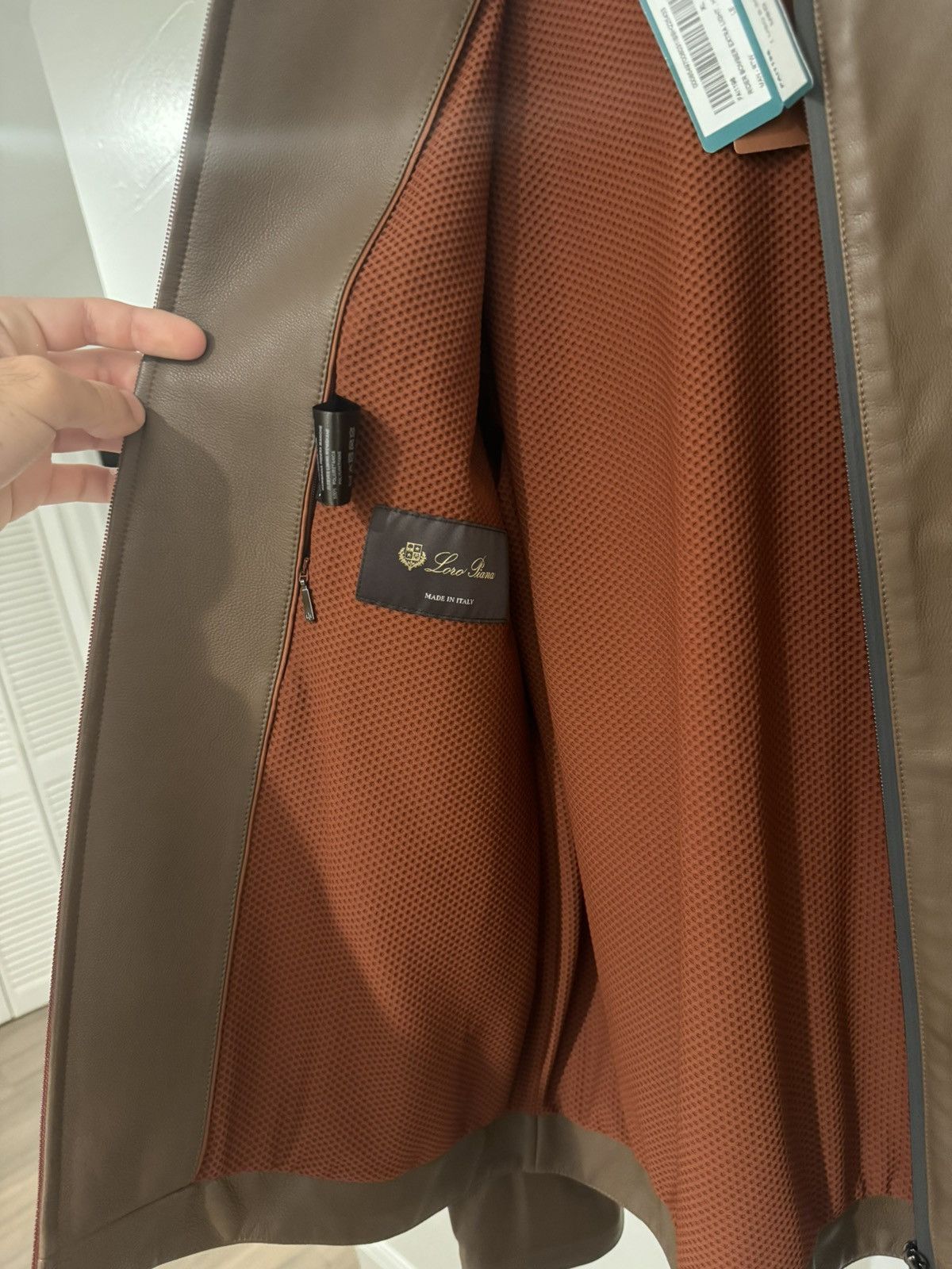 Designer × Loro Piana × Saint Laurent Paris Loro Piana brown leather jacket Size US XL / EU 56 / 4 - 2 Thumbnail
