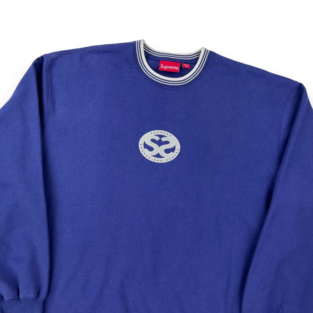 Supreme Supreme Double S Washed Navy Sweatshirt Size US XL / EU 56 / 4 - 1 Thumbnail