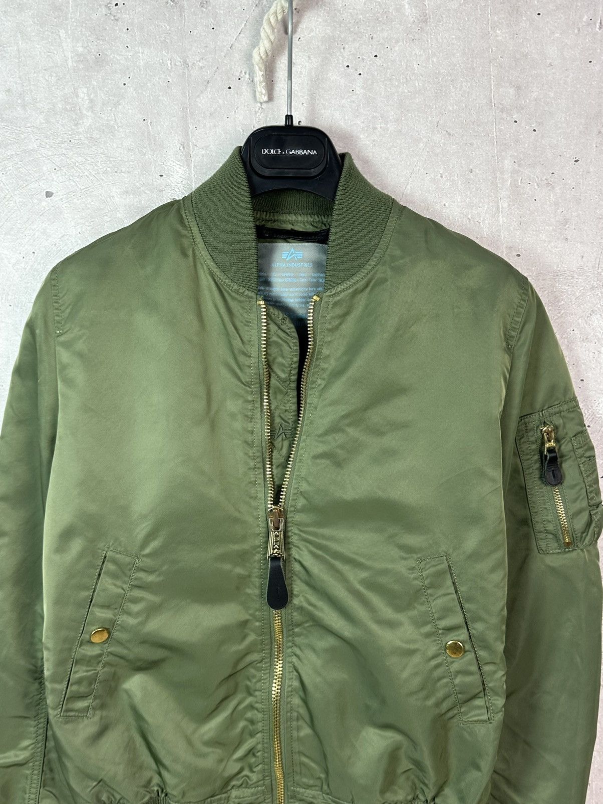Alpha Industries Alpha Industries Green Long Sleeve Logo Women’s Bomber Size M / US 6-8 / IT 42-44 - 2 Thumbnail