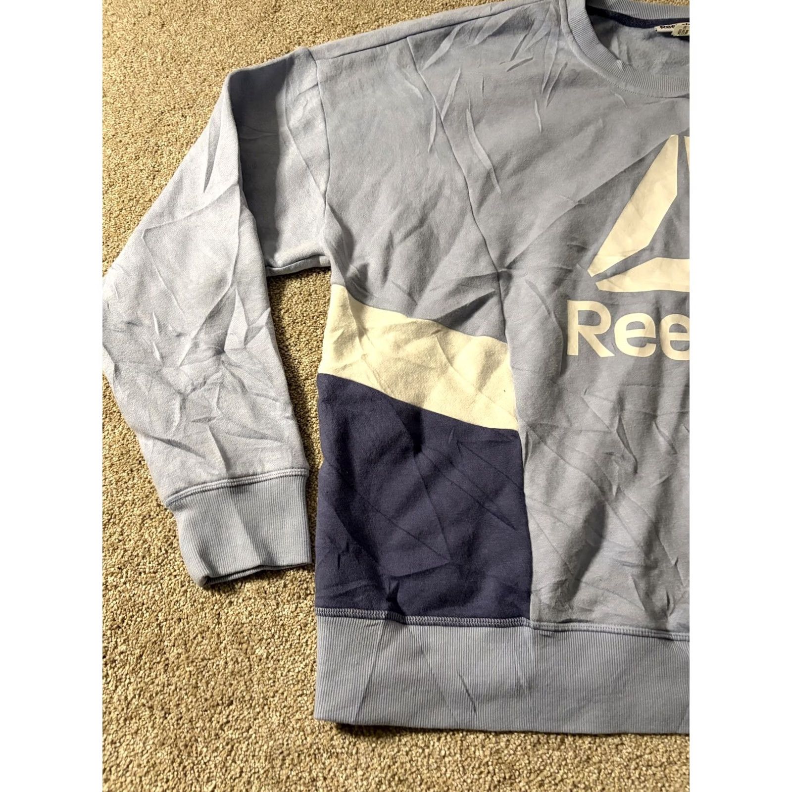 Reebok Reebok Sweatshirt Mens Large Blue Fleece Pullover Logo Crewneck Long Sleeve Graphic Print Size US L / EU 52-54 / 3 - 2 Thumbnail