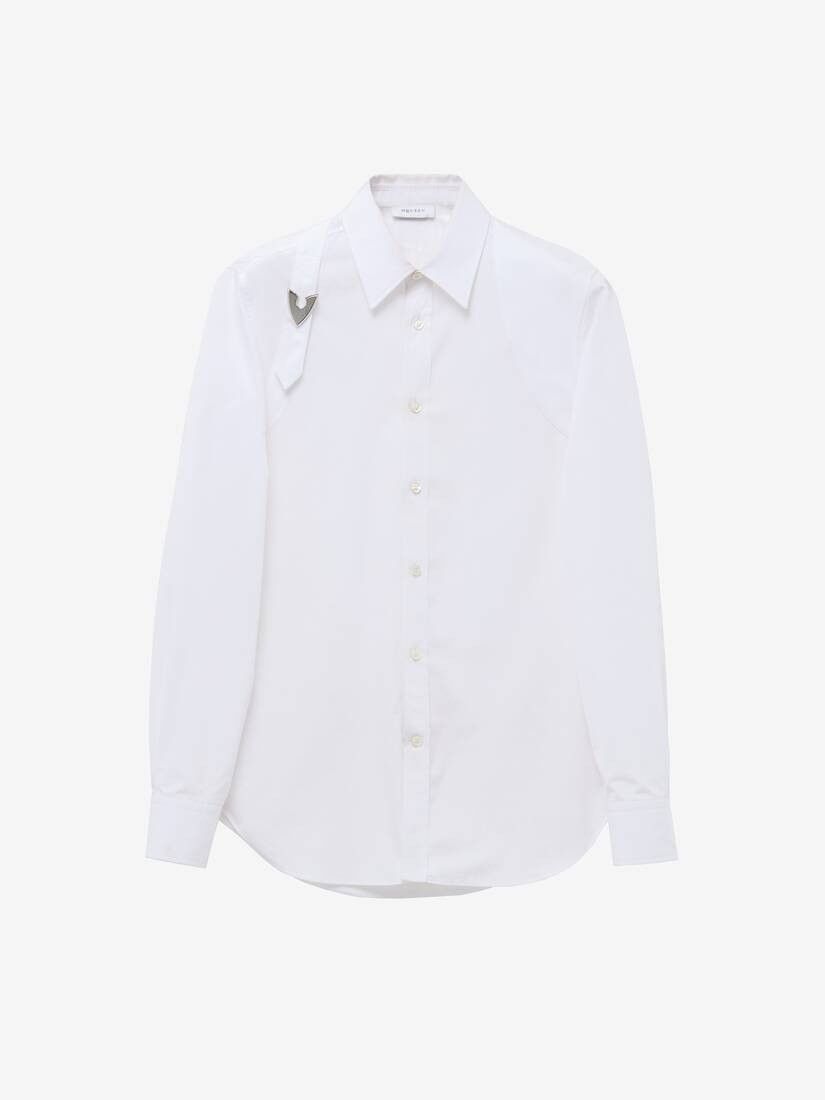 Alexander McQueen o1srvl11e0226 Arrow Harness Shirt In White Size US L / EU 52-54 / 3 - 1 Thumbnail