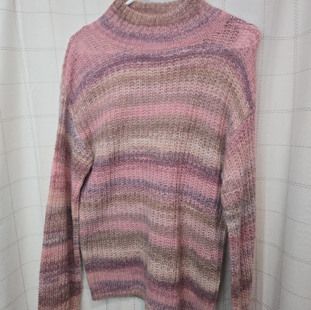 Nordstrom Nordstrom Signature Pink Striped Sweater Size M / US 6-8 / IT 42-44 - 5 Thumbnail