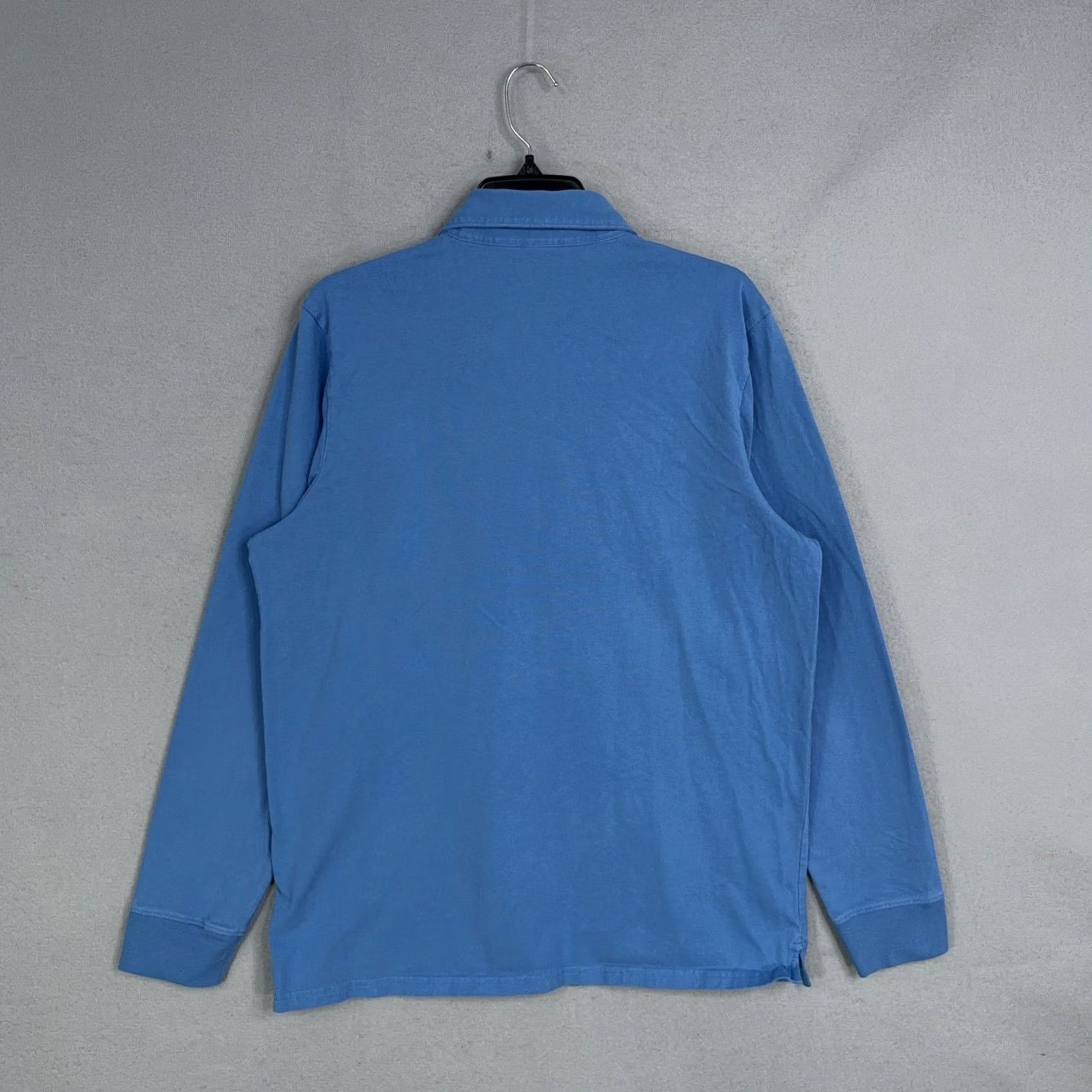 Vintage Criquet Polo Shirt Mens Large Blue Solid Long Sleeve Cotton Jersey Pocket Casual Size US L / EU 52-54 / 3 - 5 Thumbnail