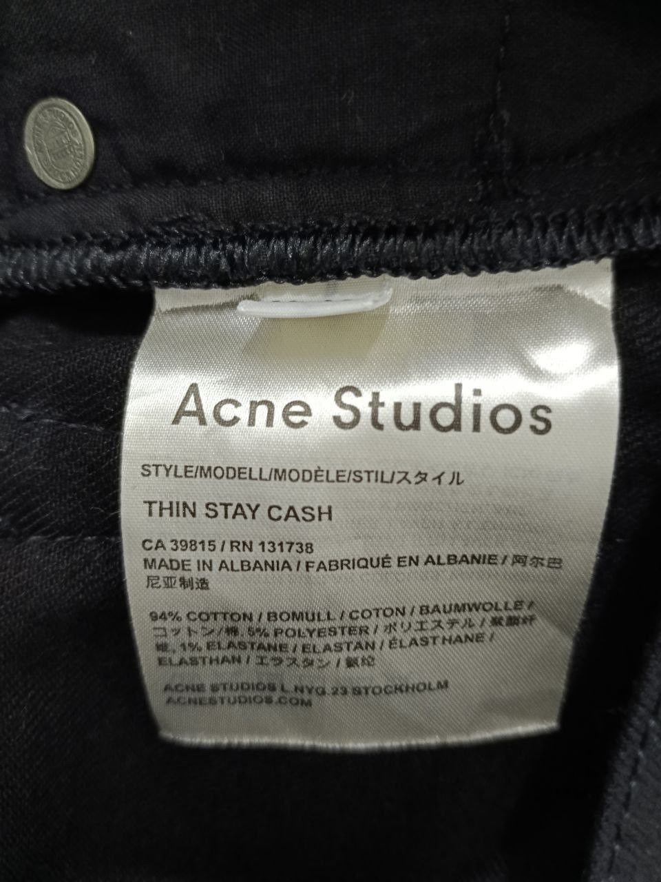 Acne Studios ACNE STUDIOS SKINNY BLACK Size US 30 / EU 46 - 8 Thumbnail