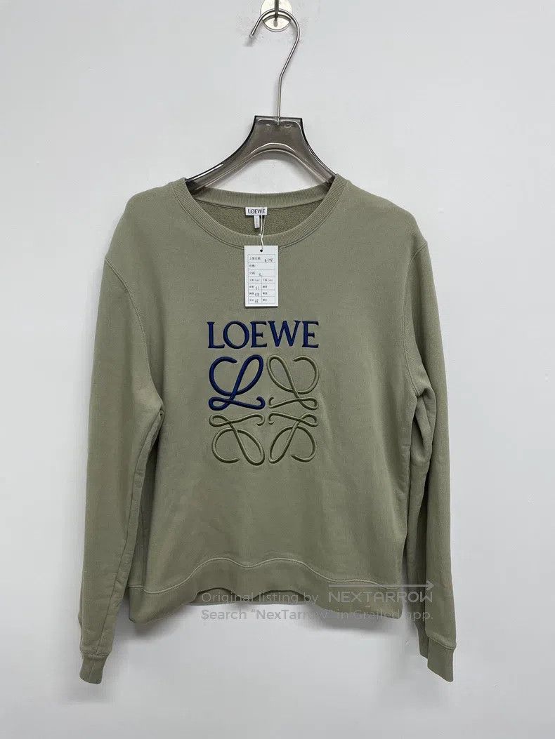 Loewe Loewe Chest Embroidered Logo Sweatshirt Sage Green Size XL / US 12-14 / IT 48-50 - 1 Thumbnail