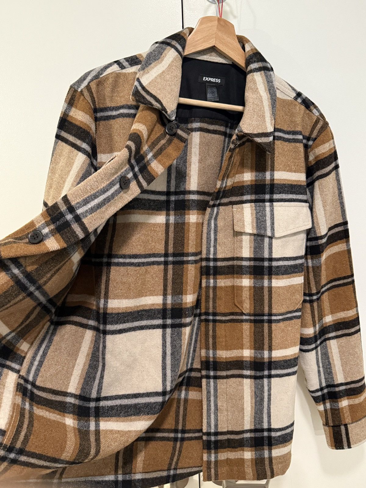 Express Express Men’s Wool-blend Heavyweight Flannel | M Size US M / EU 48-50 / 2 - 4 Thumbnail