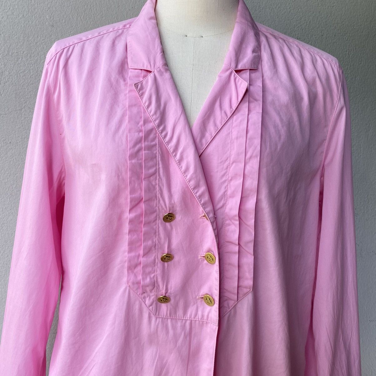 Chanel CHANEL Sweet Blossom Pink Chanel Blouse Size L / US 10 / IT 46 - 20 Thumbnail