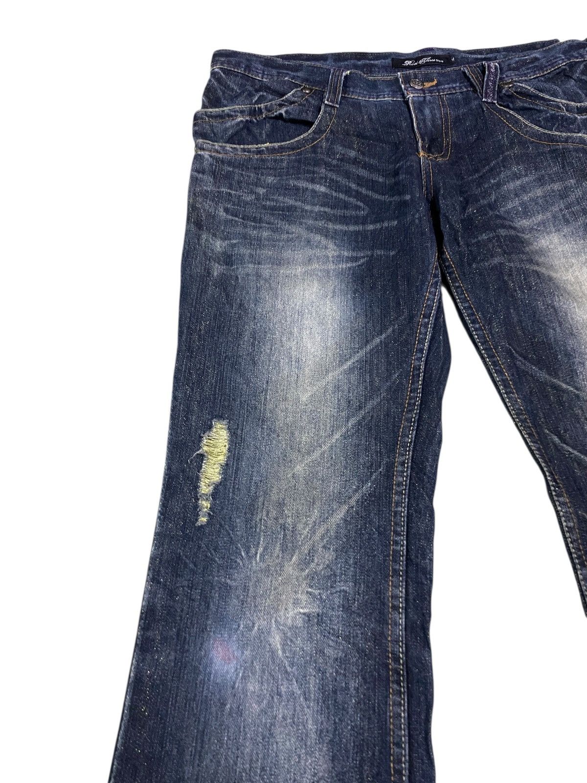 Tornado Mart Vintage Japanese Brand The Root Three Flared Jeans 1990s Size US 34 / EU 50 - 4 Thumbnail