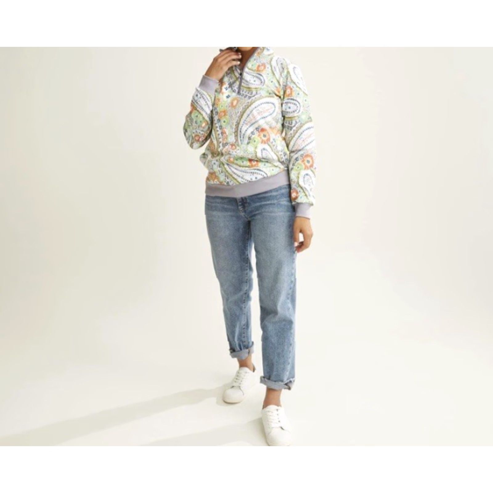 Vera Bradley Vera Bradley Sweatshirt Women’s W/Pockets - 1/4 Zip French Terry XS - Multicolor, Pullover, Regular Fit, Colorful, Size XS Jersey American Apparel? Size XS / US 0-2 / IT 36-38 - 4 Thumbnail