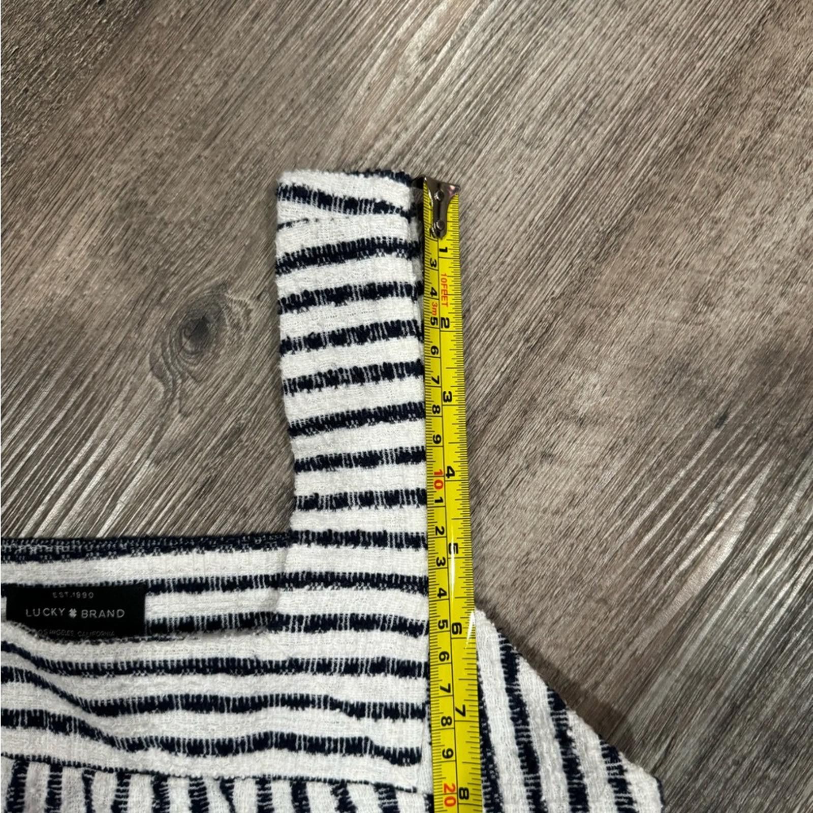 Lucky Brand Lucky Brand Navy & White Stripe Square Neck Tank Top- Size M Size M / US 6-8 / IT 42-44 - 7 Thumbnail