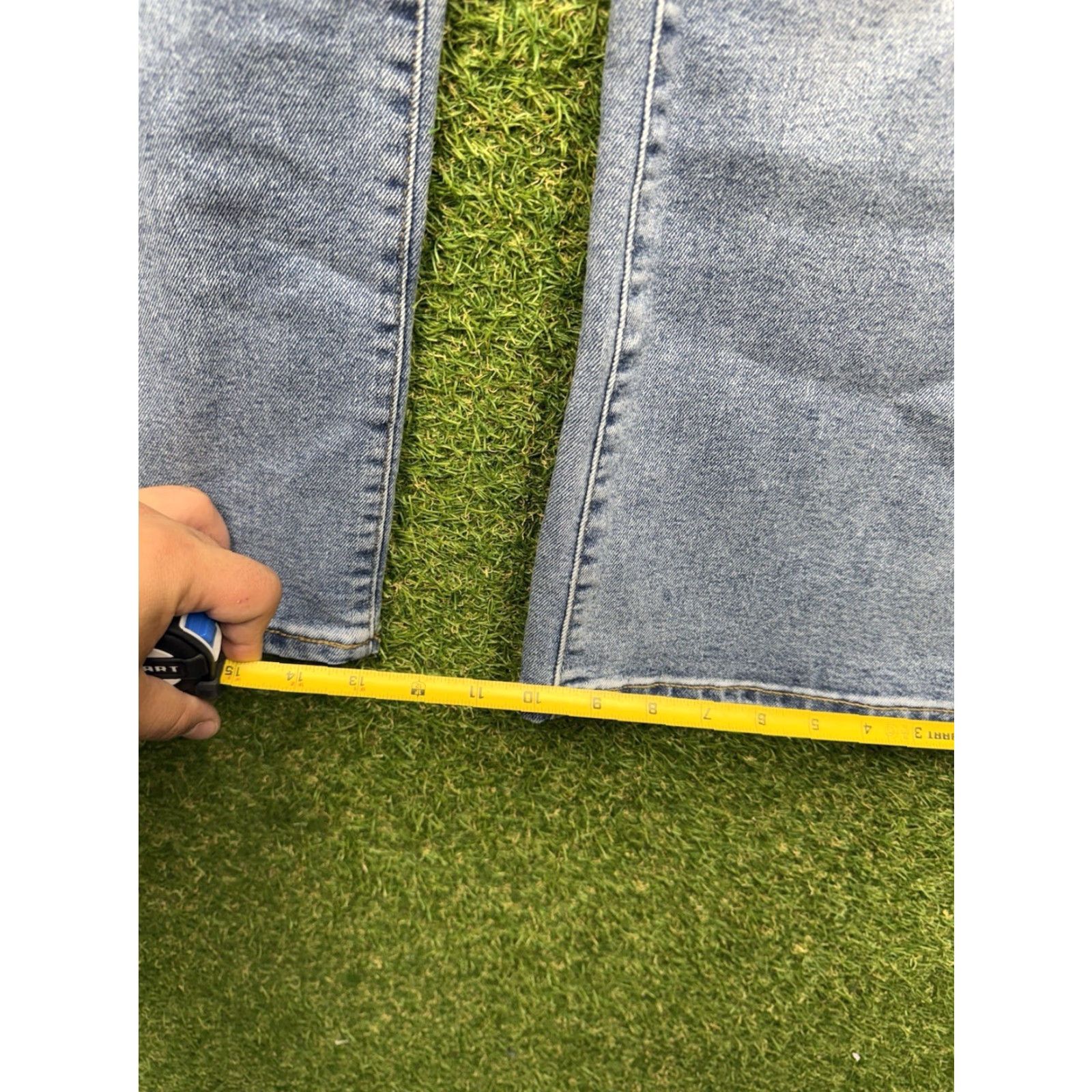 Vintage Lane Bryant Jeans Womens 16 High Rise Bootcut Stretch Blue 5-Pocket 34x28 Size 38" / US 16 / IT 52 - 7 Thumbnail