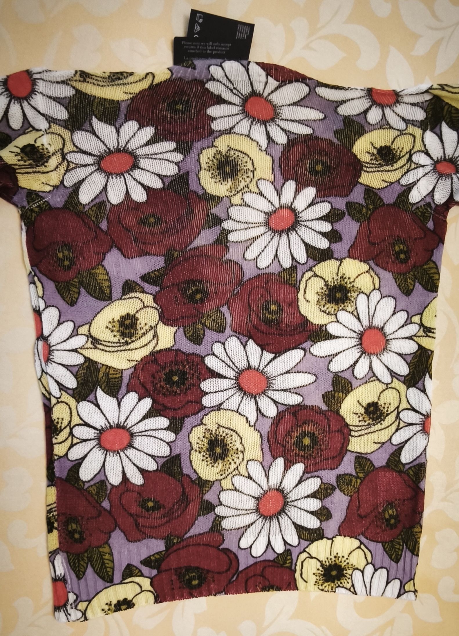 Prada Flower print oversize sweater Size S / US 4 / IT 40 - 22 Thumbnail