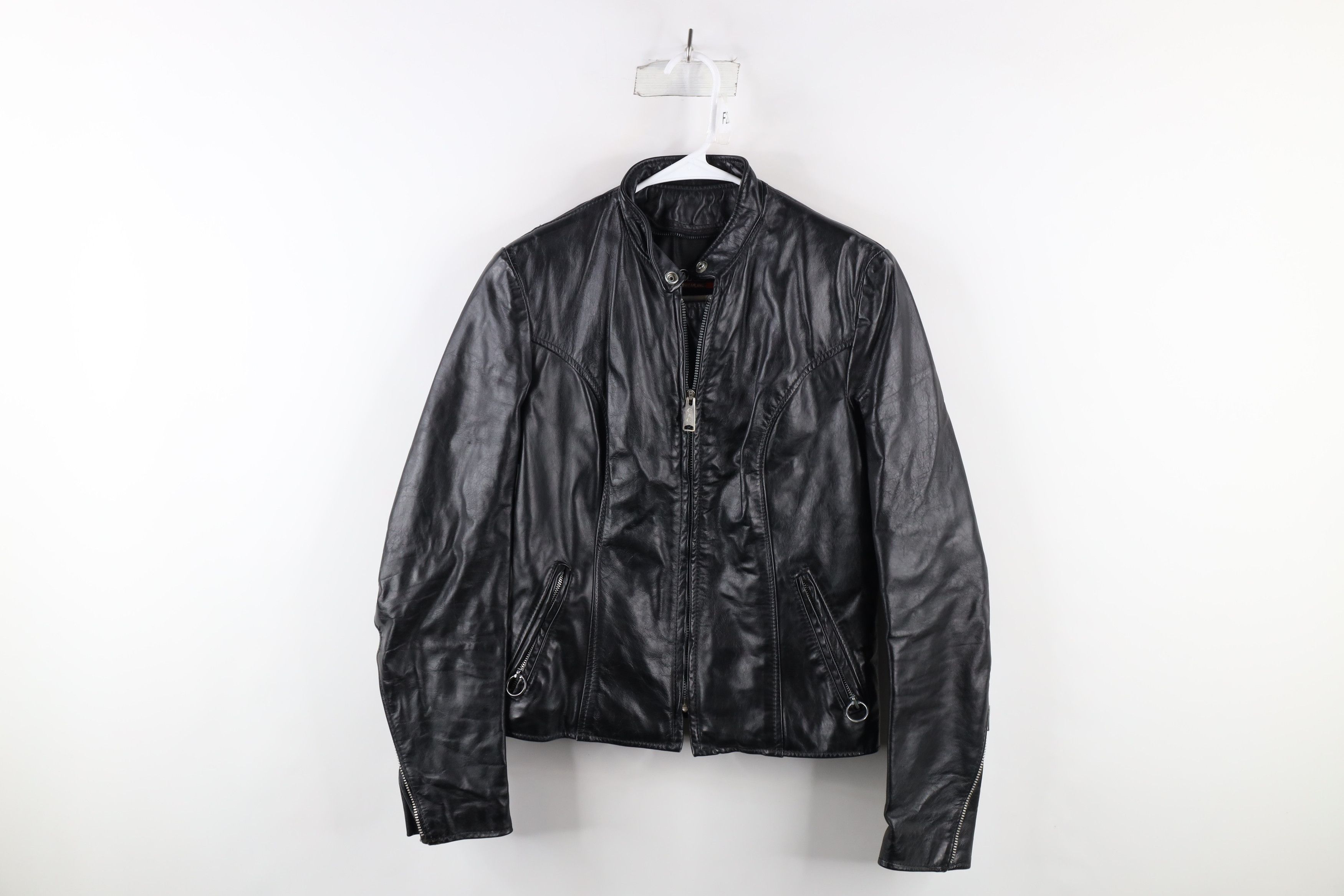 image of Vintage 70's Streetwear Cafe Racer Bomber Jacket Black Usa, Men's (Size XS)