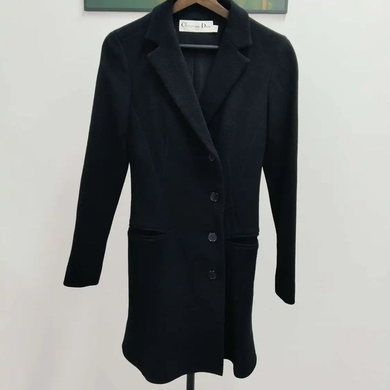 Dior Dior Women's Black Long Coat 0089 Size M / US 6-8 / IT 42-44 - 1 Thumbnail