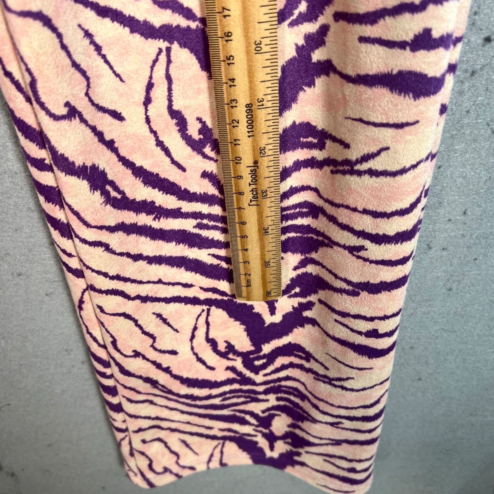 I.AM.GIA Zebra Print Pants Womens Medium Purple Beige Straight Leg