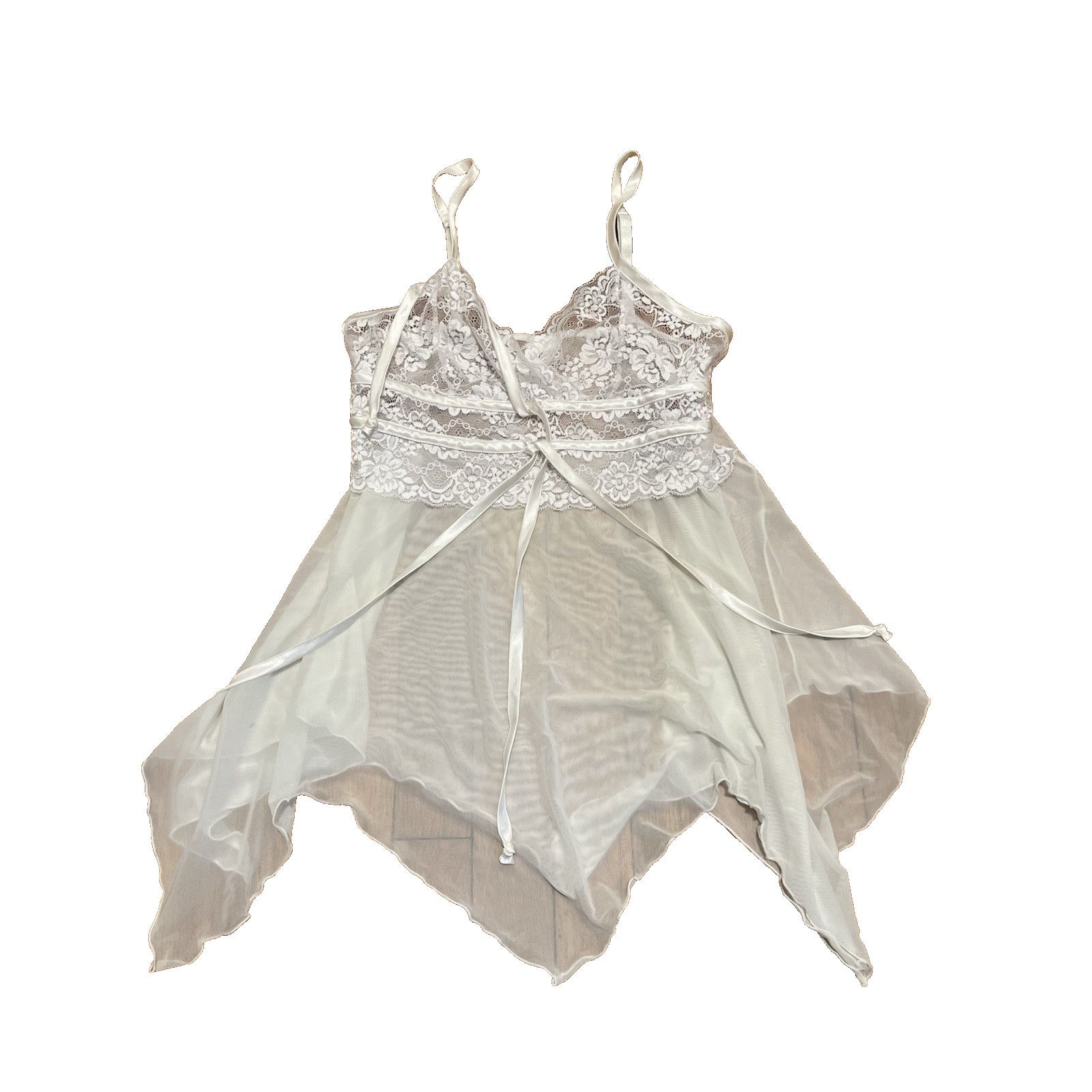 & Other Stories Fredericks Of Hollywood White Babydoll Rhinestones M A003124 Size ONE SIZE - 1 Thumbnail