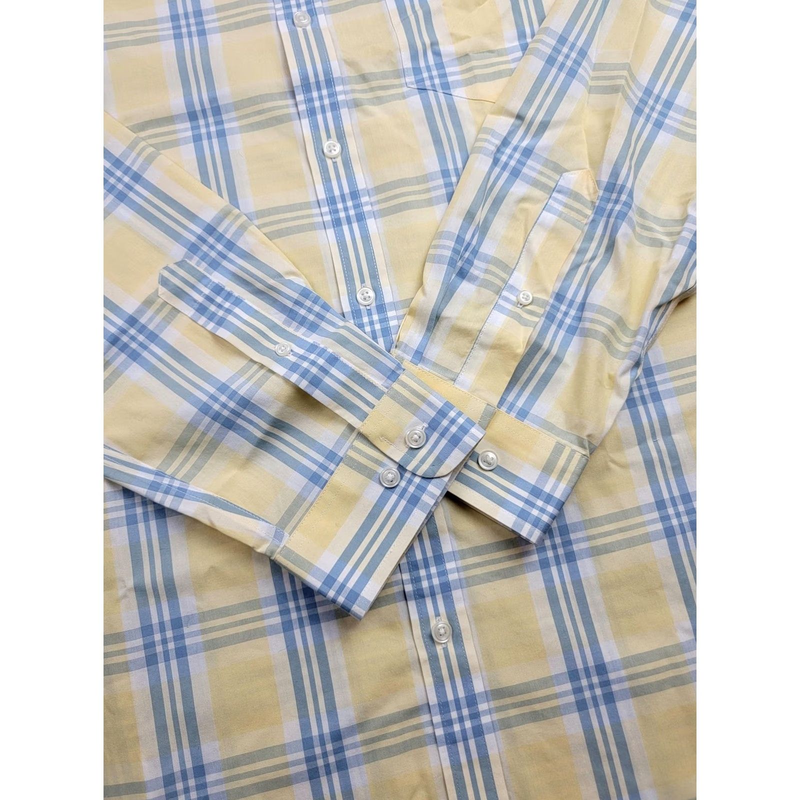Vintage VINTAGE LL Bean Shirt Mens XL Yellow Plaid Button-Down Wrinkle Resistant Slightly Fitted Size US XL / EU 56 / 4 - 6 Thumbnail
