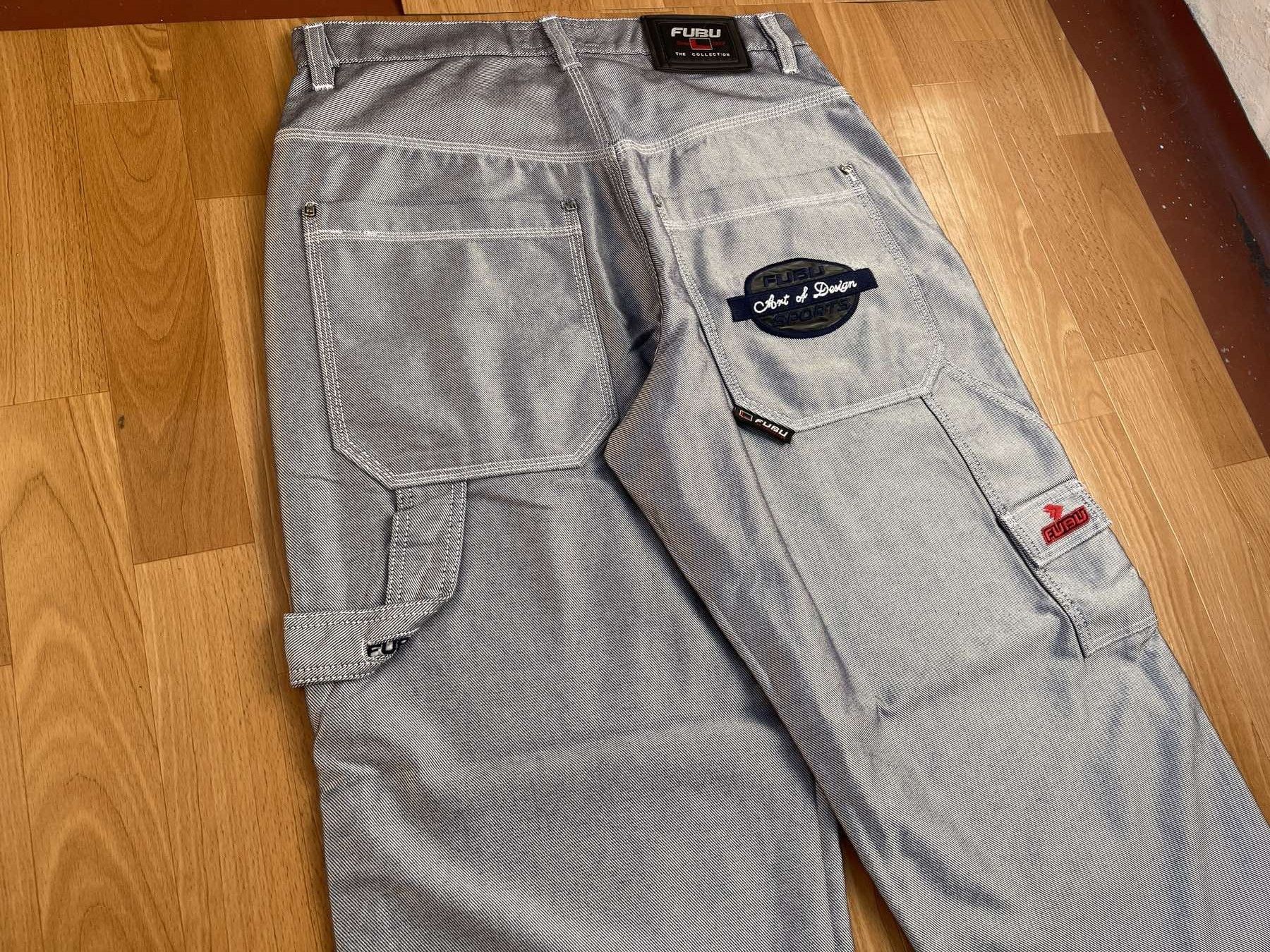 Fubu FUBU jeans shiny vintage baggy jeans silver metallic size 32 Size US 32 / EU 48 - 5 Thumbnail