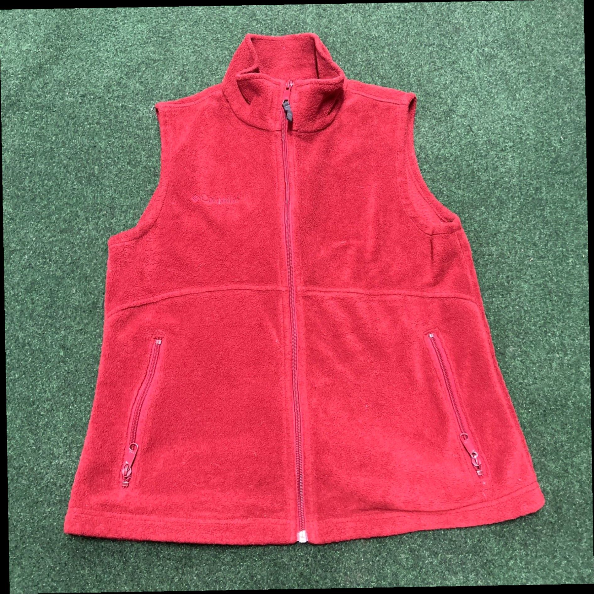 Vintage Columbia Vest Womens Medium Red Outdoor Full Zip Fleece Casual Sleeveless Ladies Size M / US 6-8 / IT 42-44 - 1 Thumbnail