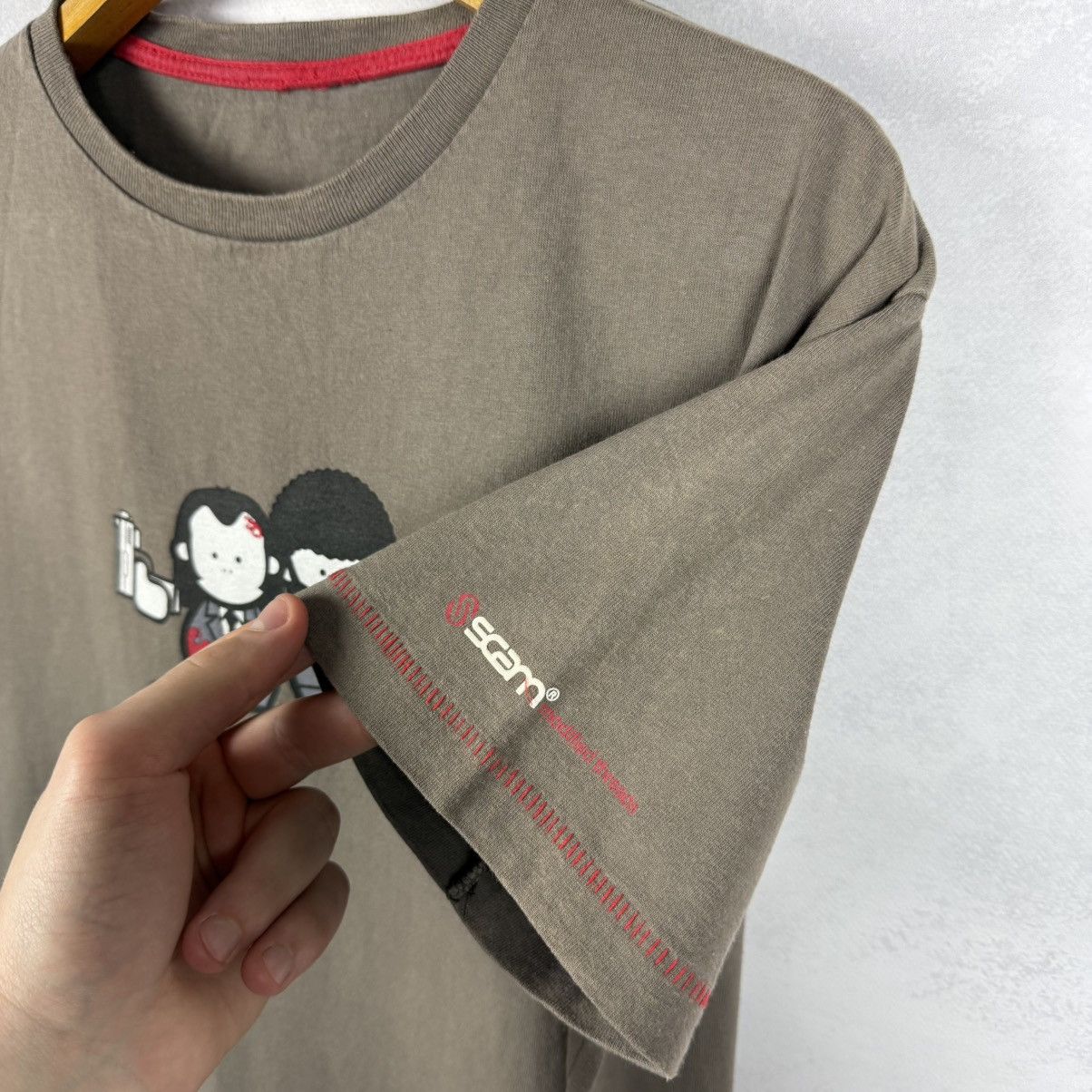 Vintage Vintage Pulp Fiction Brown T-Shirt Scam Size US M / EU 48-50 / 2 - 4 Thumbnail