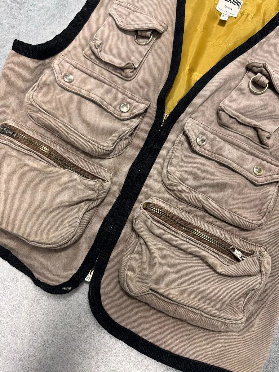 Moschino 2000s Moschino Cargo Utility Beige Vest Size US XS / EU 42 / 0 - 2 Thumbnail