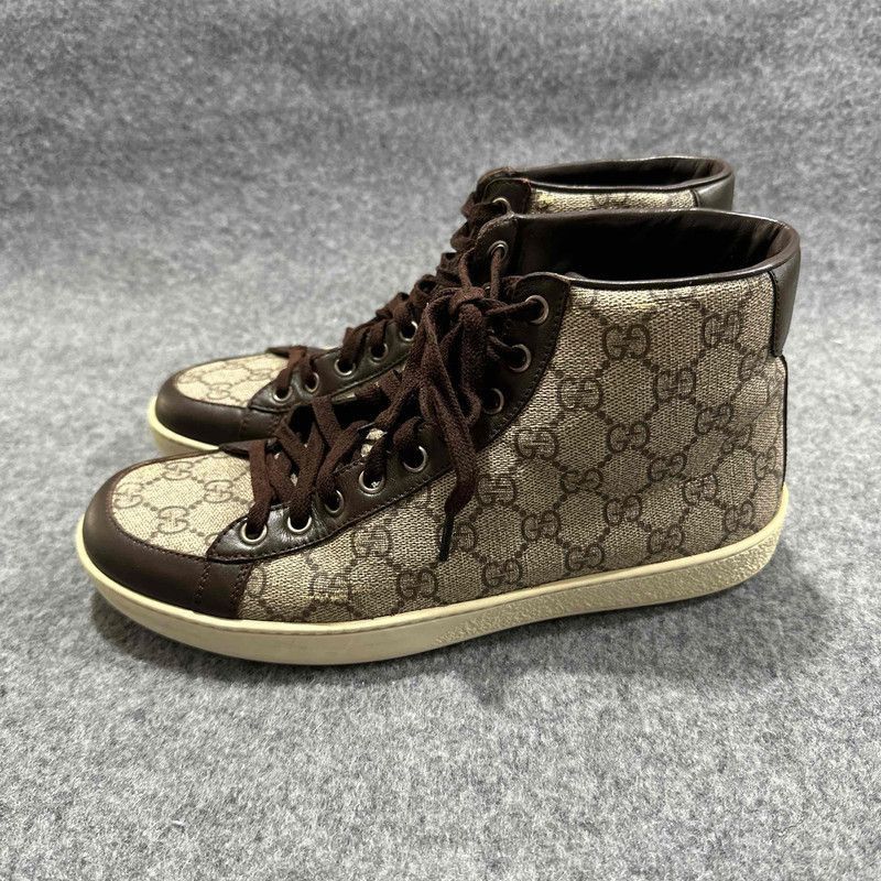 Gucci Brown High-Top Fashion Sneakers for Men