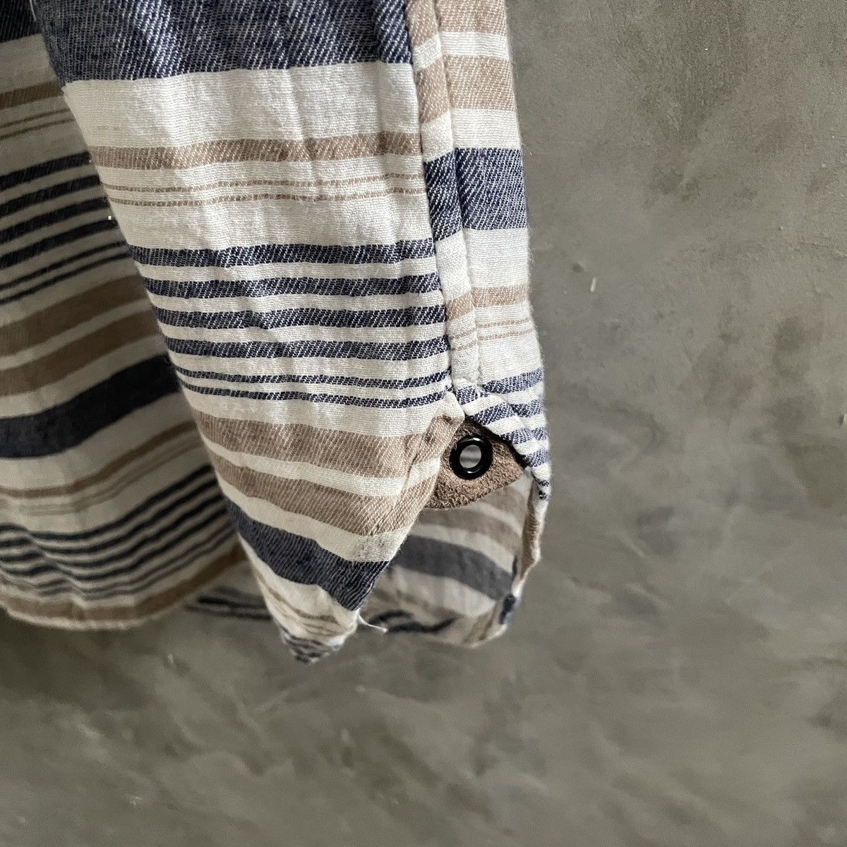 If Six Was Nine × Le Grande Bleu (L.G.B.) × PPFM PPFM Eastern Rock double collar stripes shirt Size US L / EU 52-54 / 3 - 7 Thumbnail