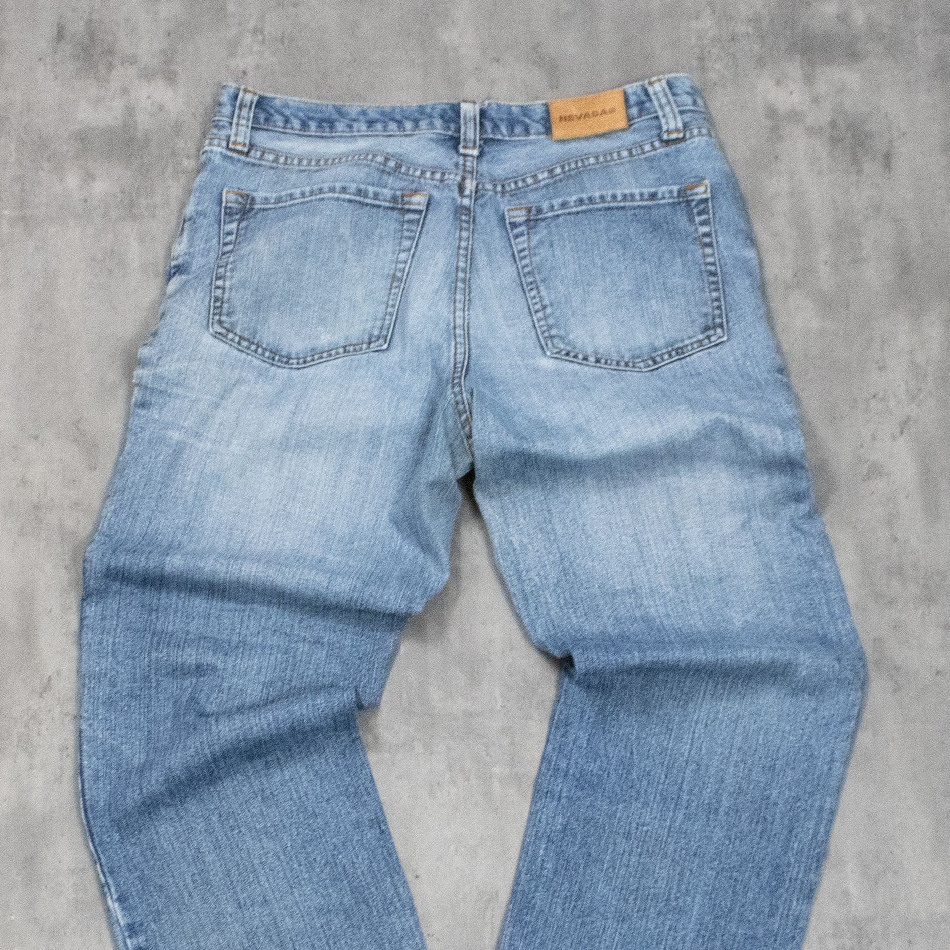 Japanese Brand Y2K 00's Midwash Baggy Relax Fit Wide Legged Denim Pant's Size US 34 / EU 50 - 11 Thumbnail