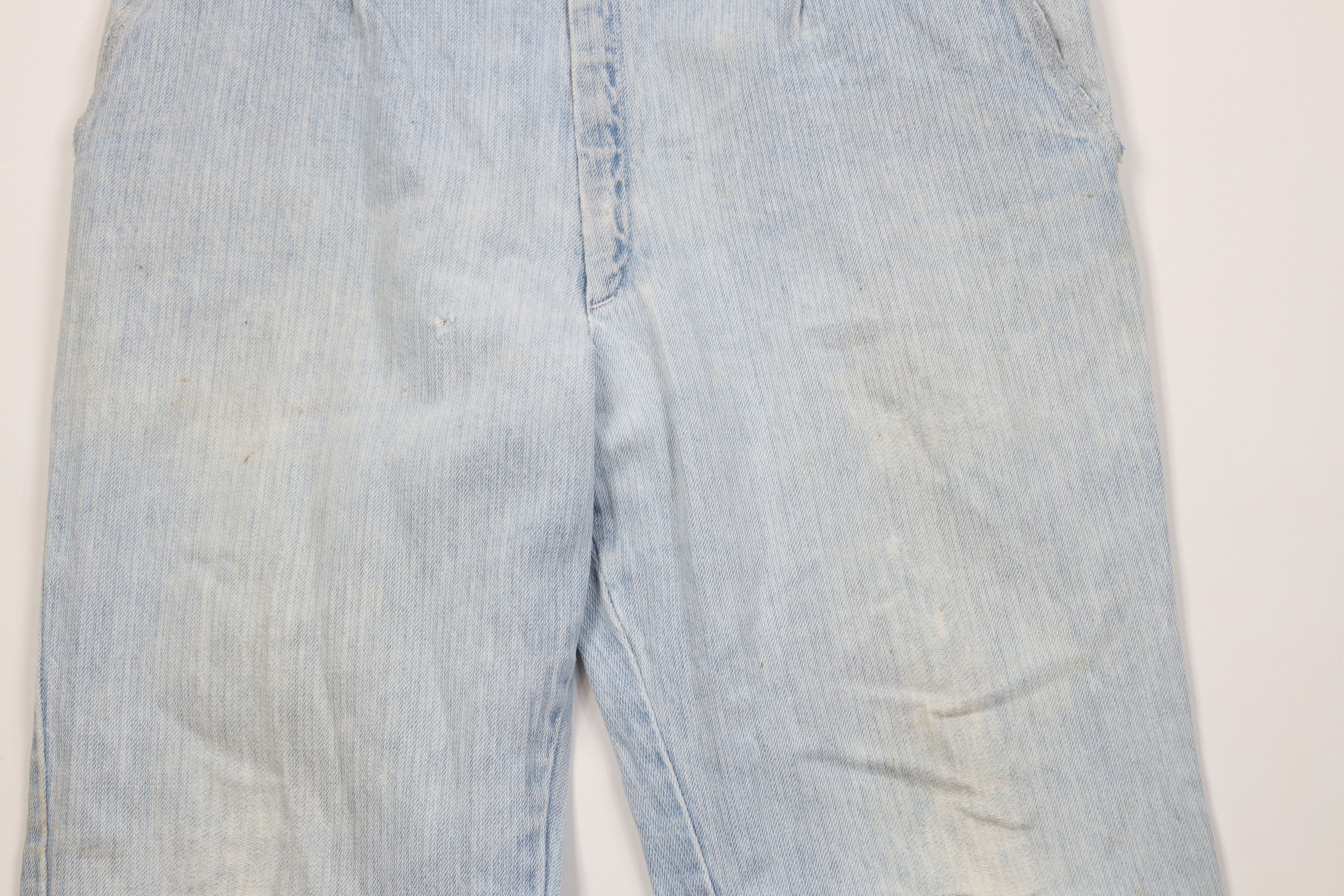 Lee Vintage 90s Lee Striped Wide Leg Denim Jeans Blue USA Size US 36 / EU 52 - 3 Thumbnail