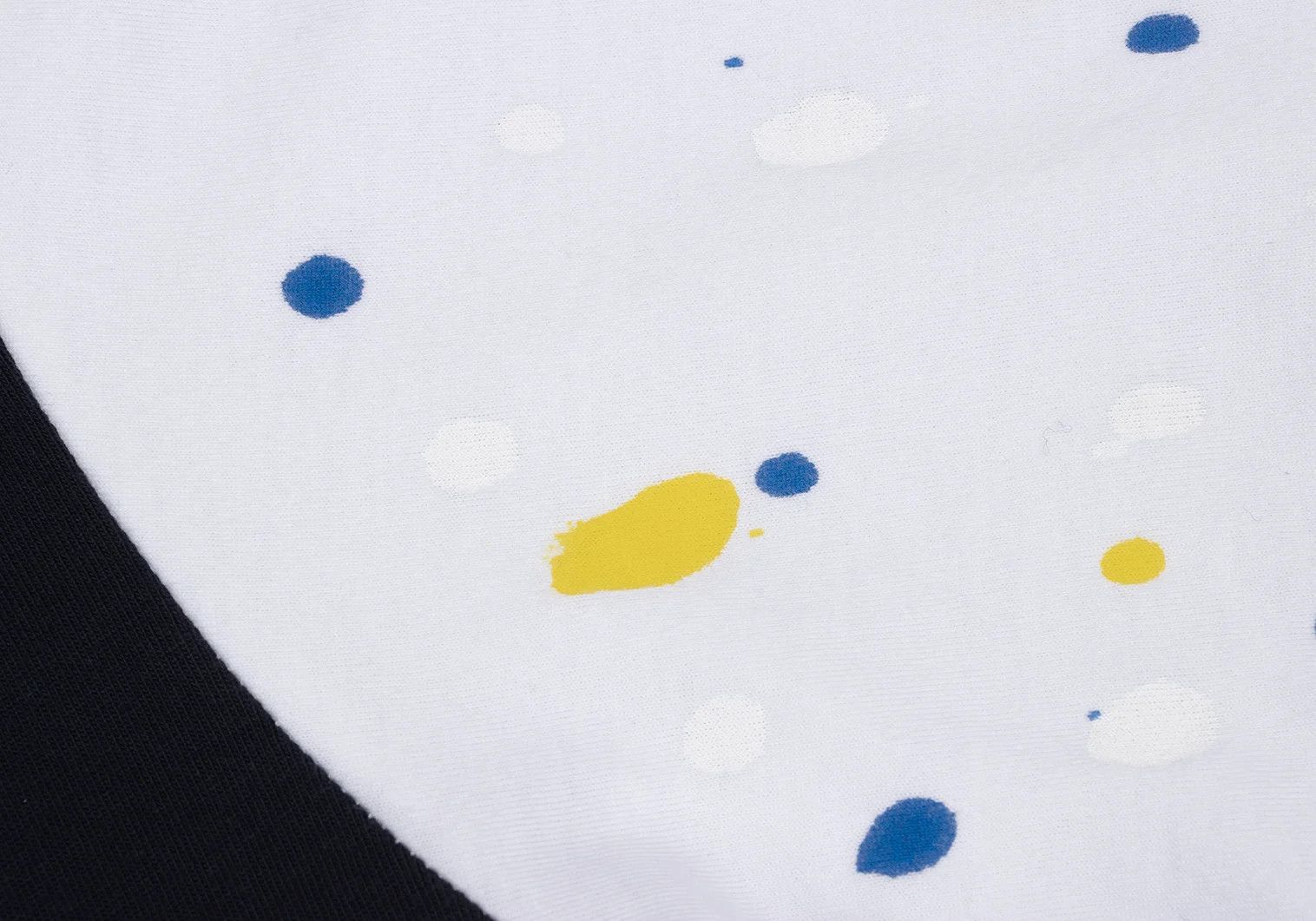 Jean Paul Gaultier Paint Print Cut T-Shirt in White and Navy for Men Size US M / EU 48-50 / 2 - 6 Thumbnail