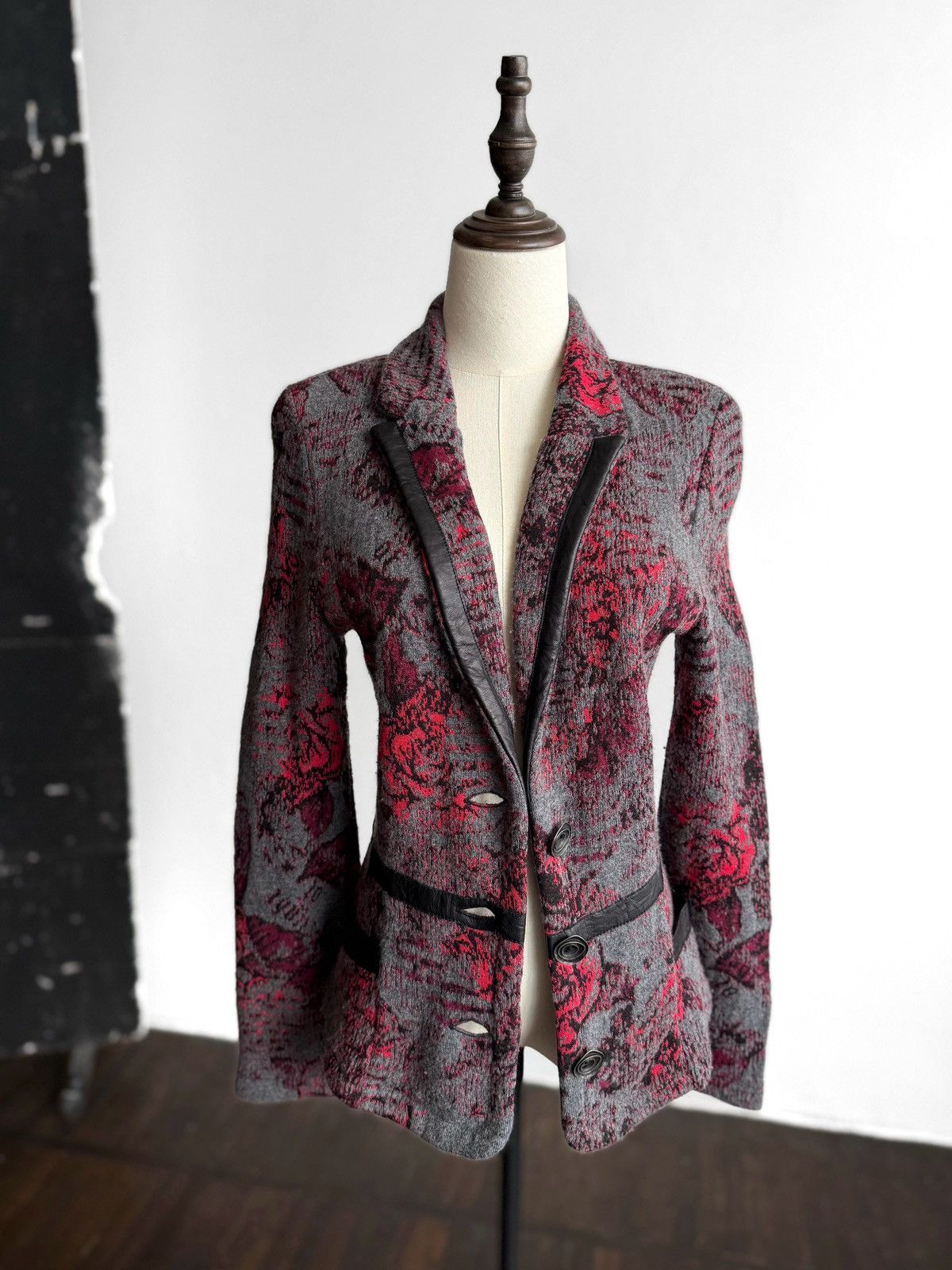 Other Aldo Martins Womens Wool Cashmere Blazer Patterned Barcelona Size S / US 4 / IT 40 - 3 Thumbnail