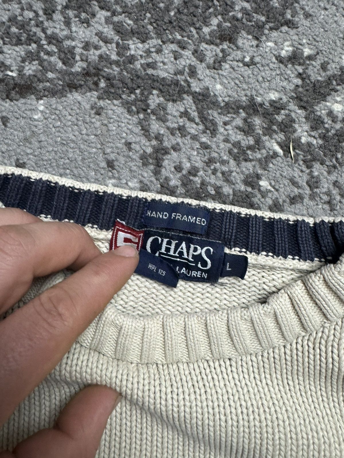 Chaps Ralph Lauren × Vintage Vintage Y2K Chaps Polo Ralph Lauren USA Flag Knitted Sweat Size US L / EU 52-54 / 3 - 6 Thumbnail